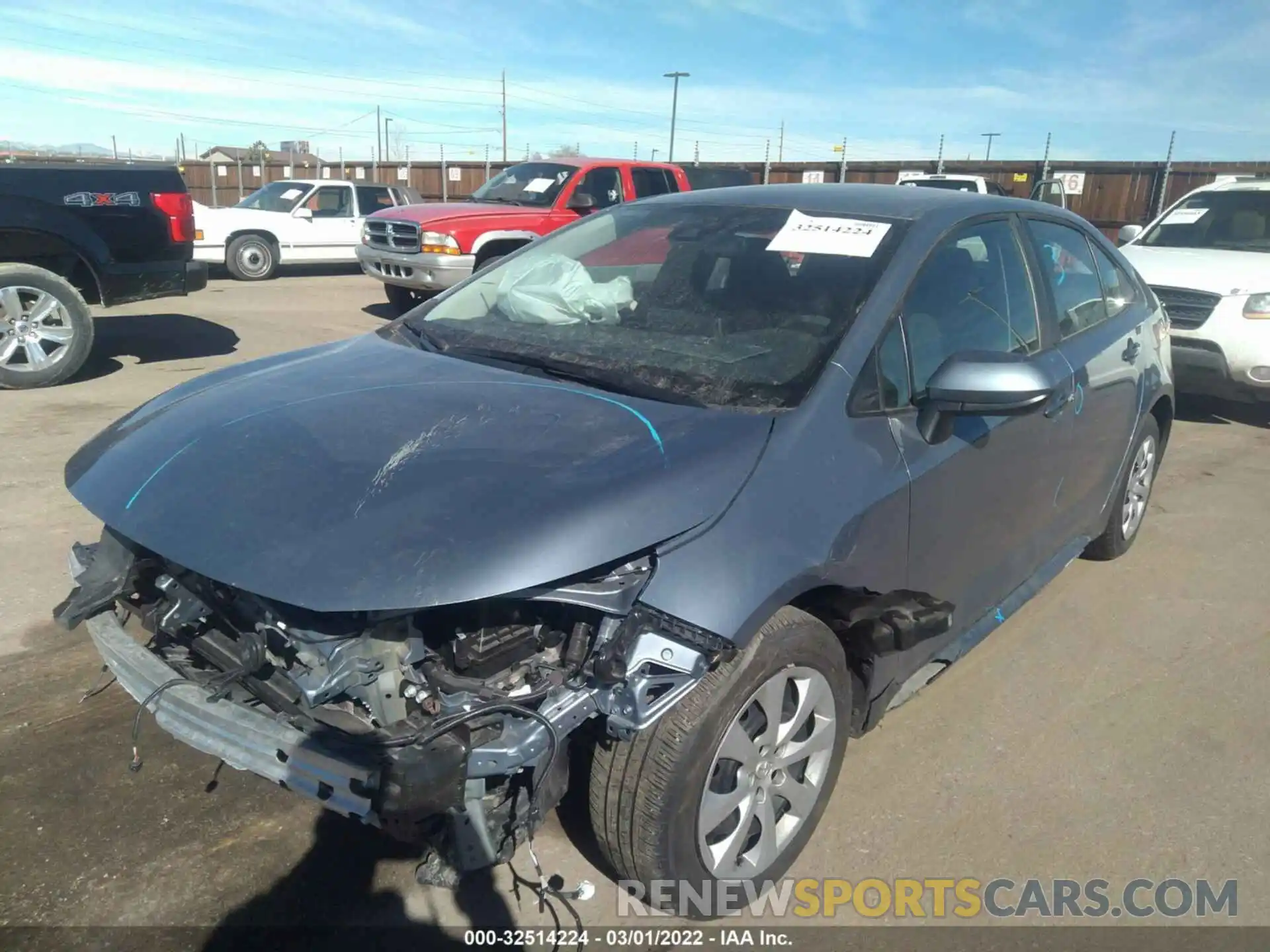 2 Photograph of a damaged car 5YFEPMAE5MP248744 TOYOTA COROLLA 2021