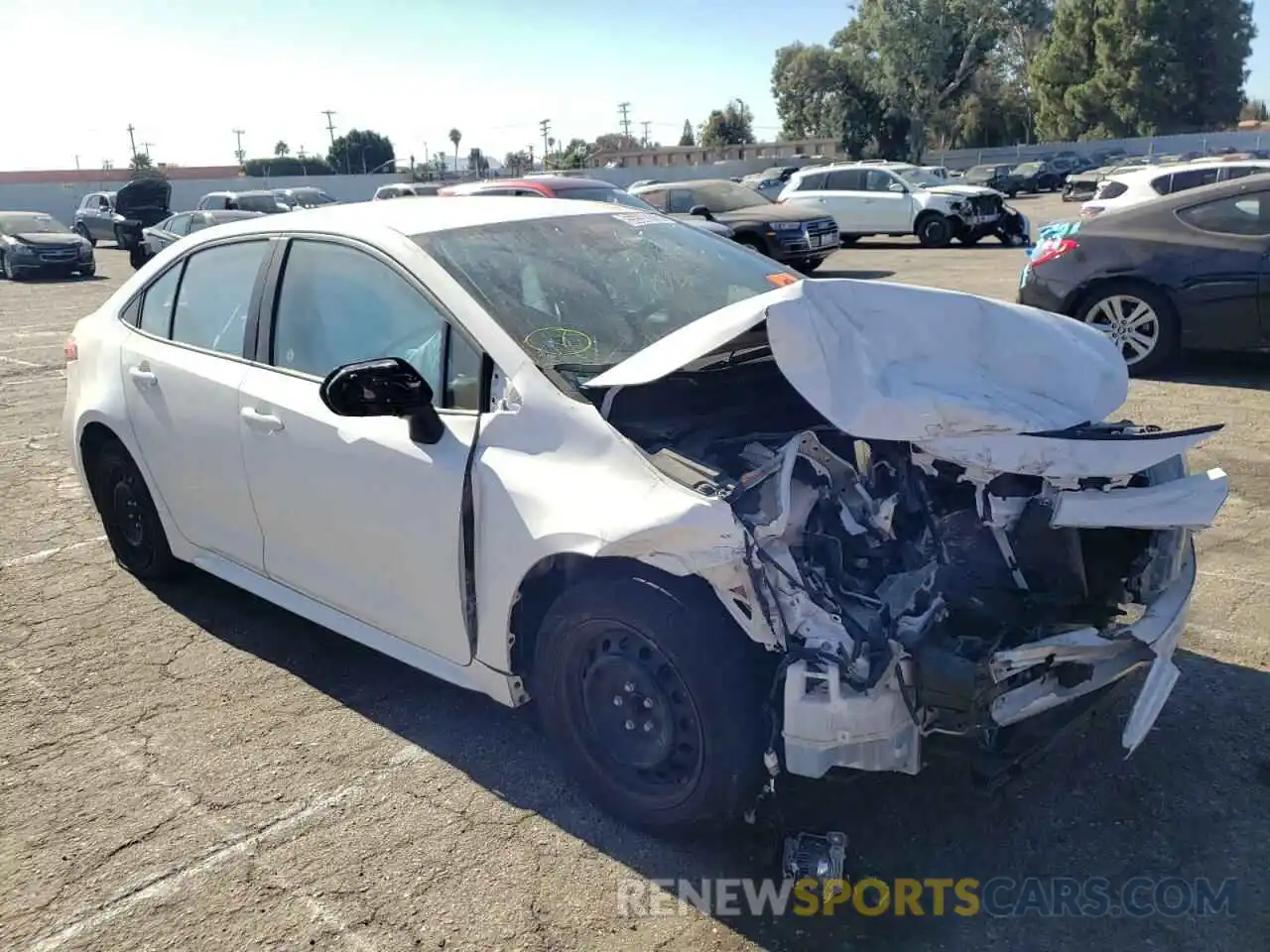 1 Photograph of a damaged car 5YFEPMAE5MP250736 TOYOTA COROLLA 2021