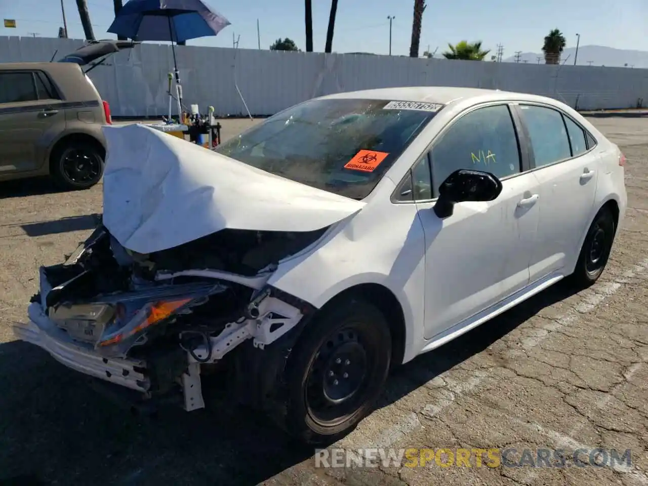 2 Photograph of a damaged car 5YFEPMAE5MP250736 TOYOTA COROLLA 2021