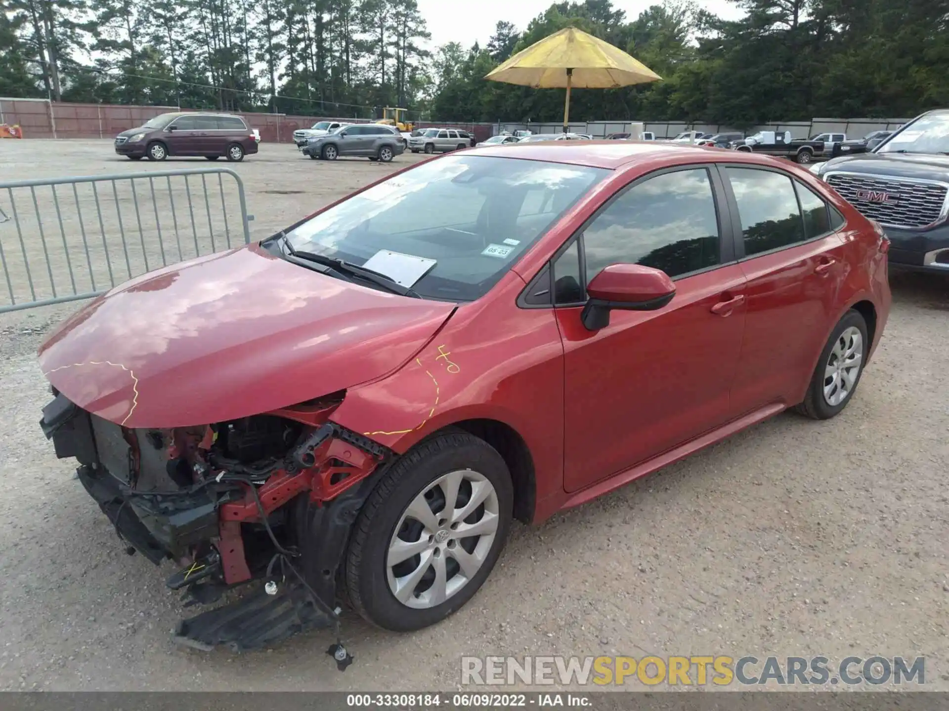 2 Photograph of a damaged car 5YFEPMAE5MP254043 TOYOTA COROLLA 2021