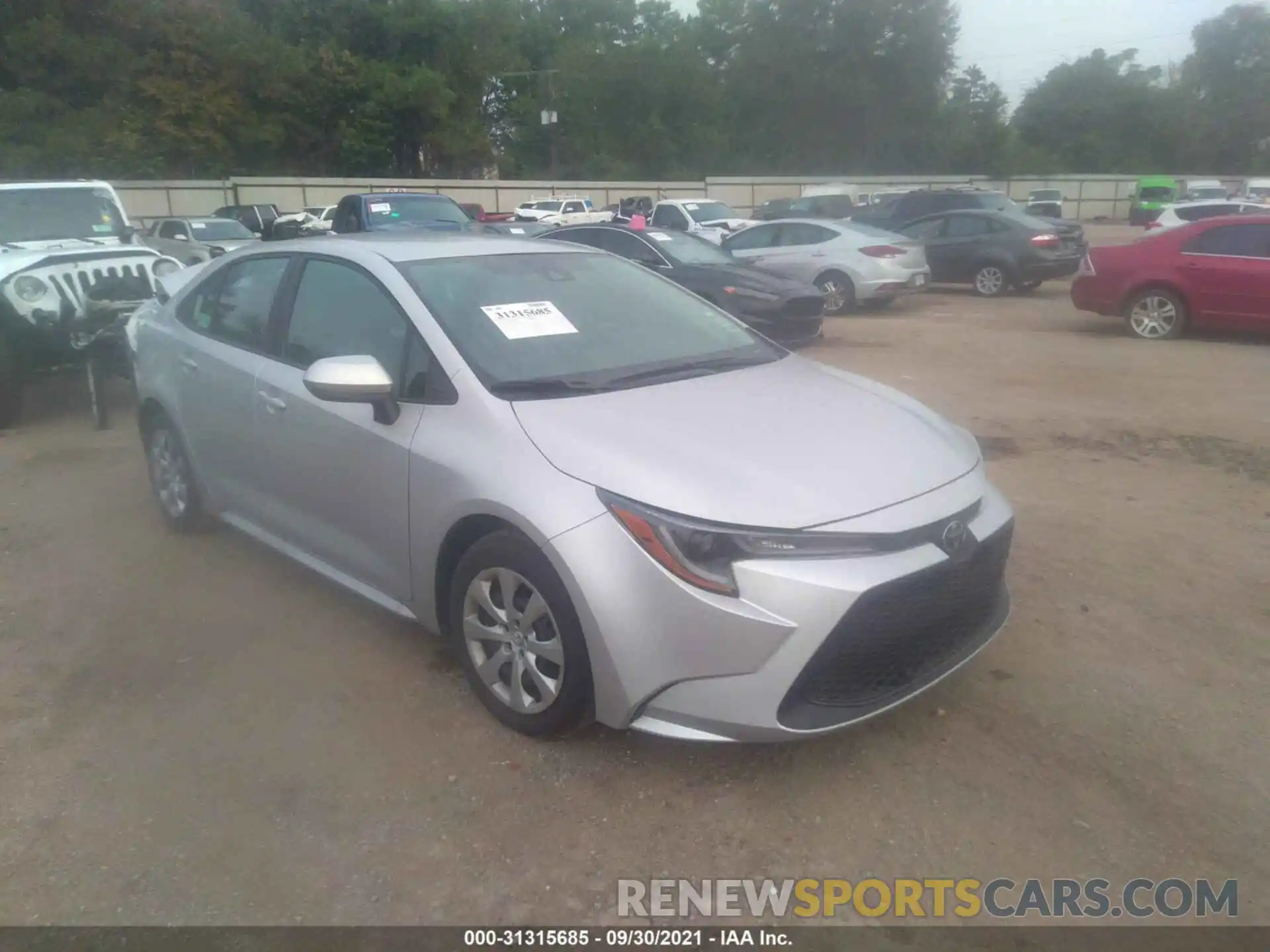 1 Photograph of a damaged car 5YFEPMAE5MP255760 TOYOTA COROLLA 2021