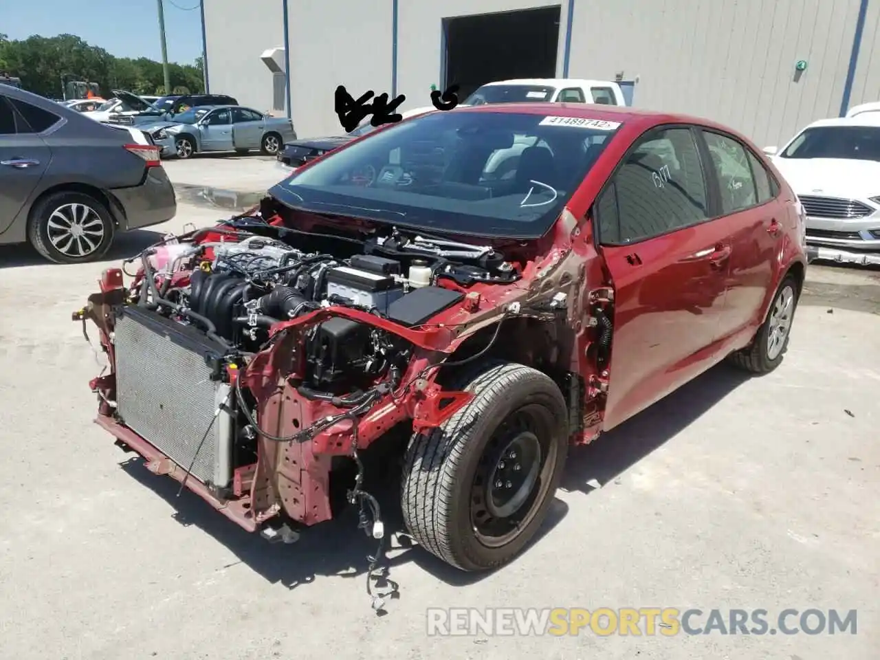 2 Photograph of a damaged car 5YFEPMAE5MP257797 TOYOTA COROLLA 2021