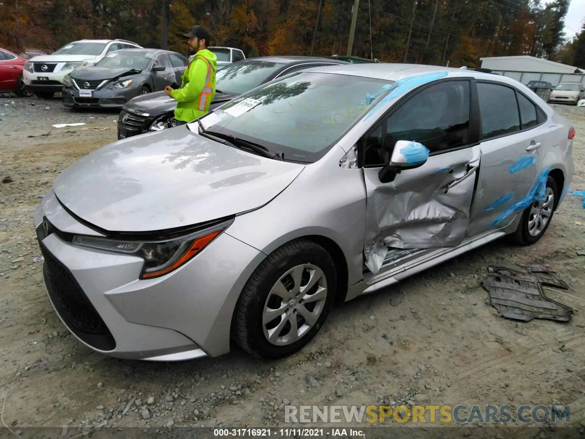 2 Photograph of a damaged car 5YFEPMAE5MP259064 TOYOTA COROLLA 2021