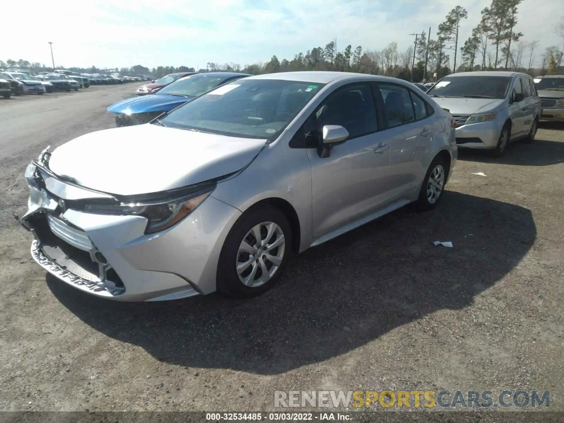 2 Photograph of a damaged car 5YFEPMAE5MP259985 TOYOTA COROLLA 2021