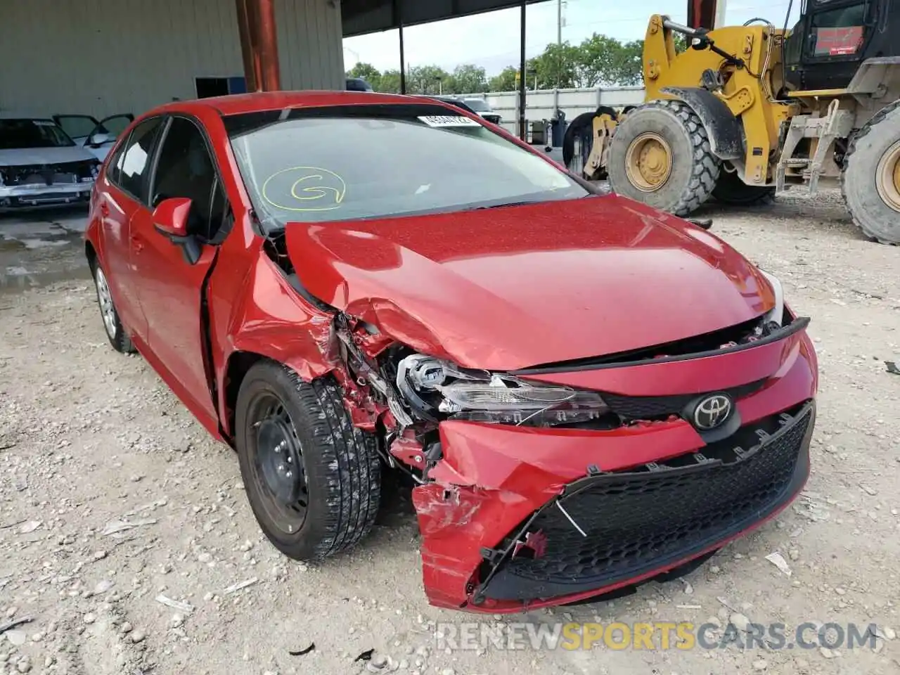 1 Photograph of a damaged car 5YFEPMAE6MP147017 TOYOTA COROLLA 2021