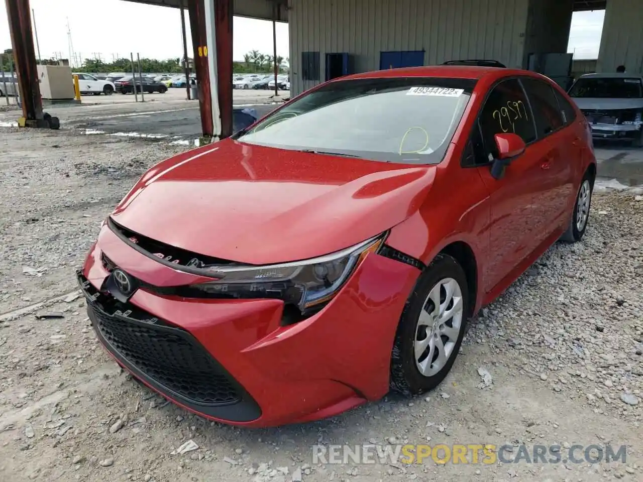 2 Photograph of a damaged car 5YFEPMAE6MP147017 TOYOTA COROLLA 2021