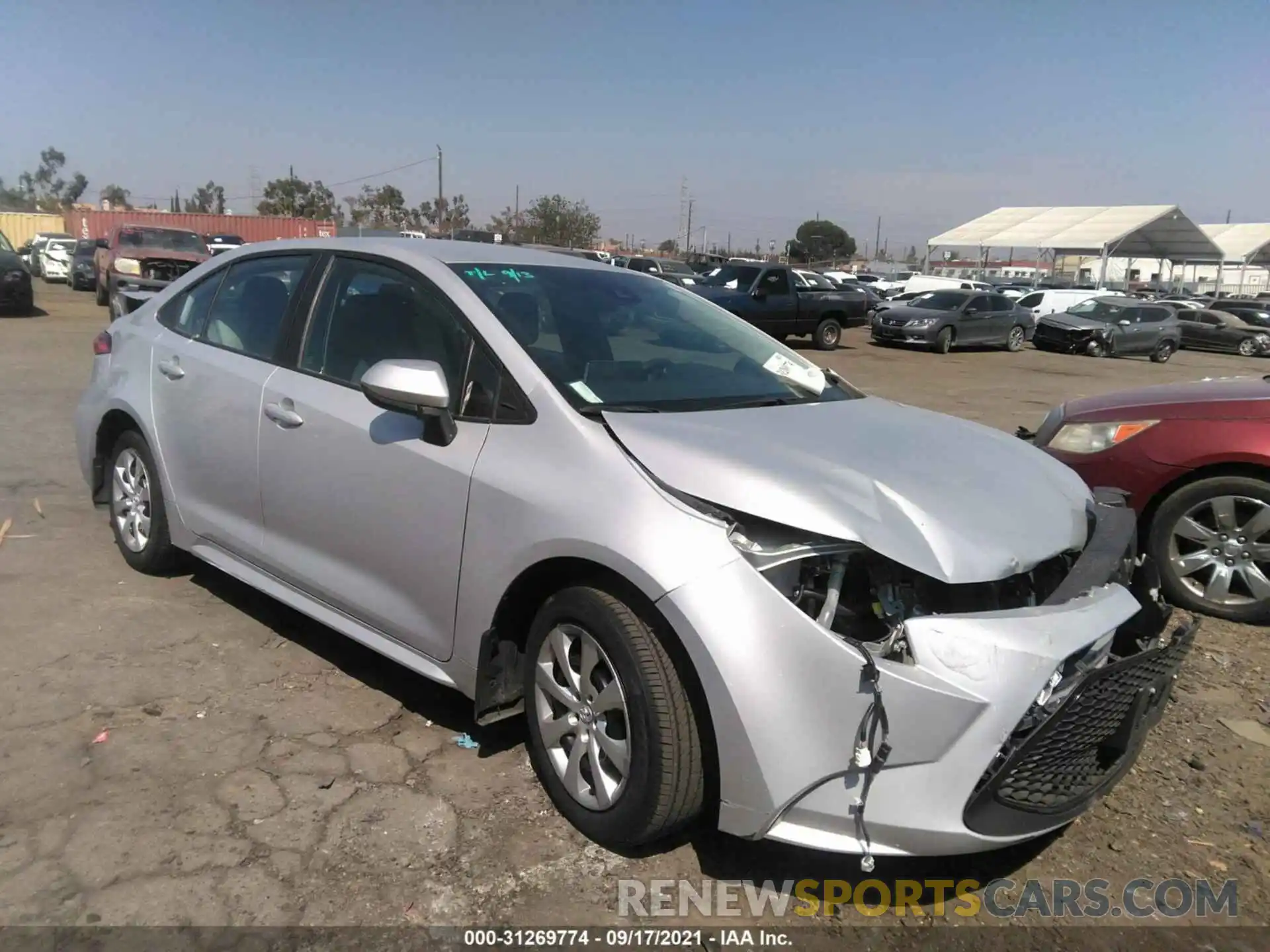 1 Photograph of a damaged car 5YFEPMAE6MP148202 TOYOTA COROLLA 2021