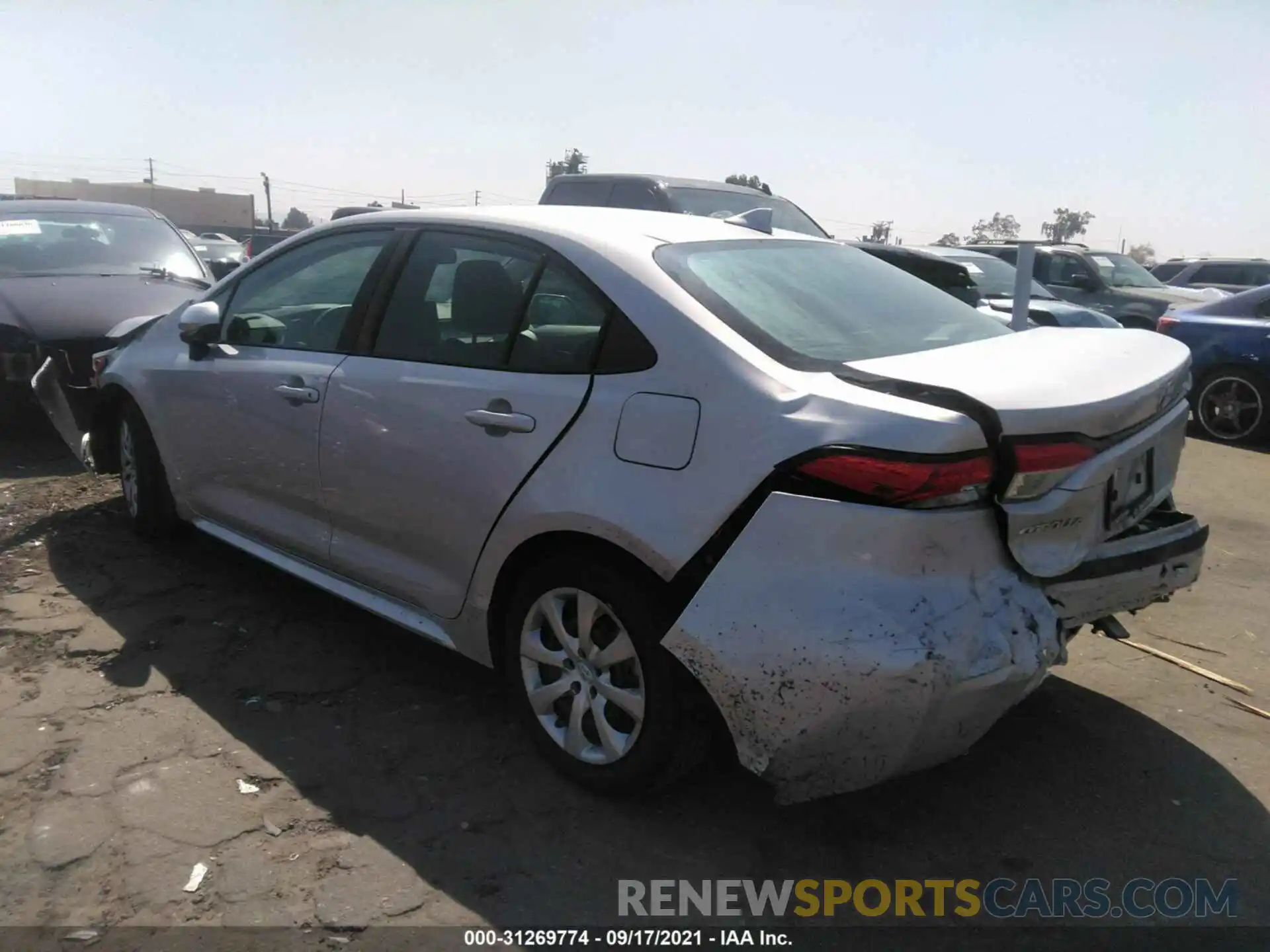 3 Photograph of a damaged car 5YFEPMAE6MP148202 TOYOTA COROLLA 2021