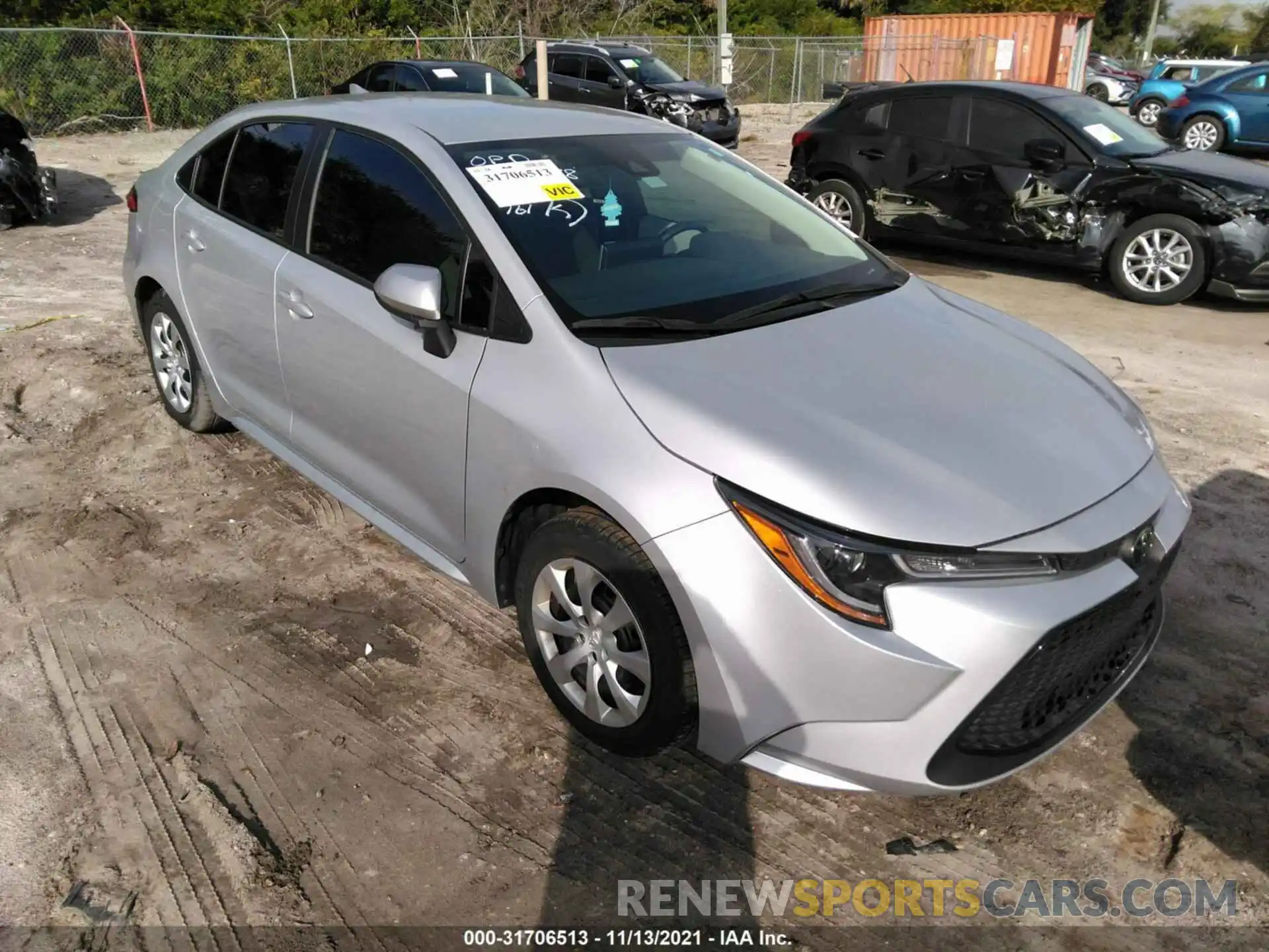 1 Photograph of a damaged car 5YFEPMAE6MP148779 TOYOTA COROLLA 2021