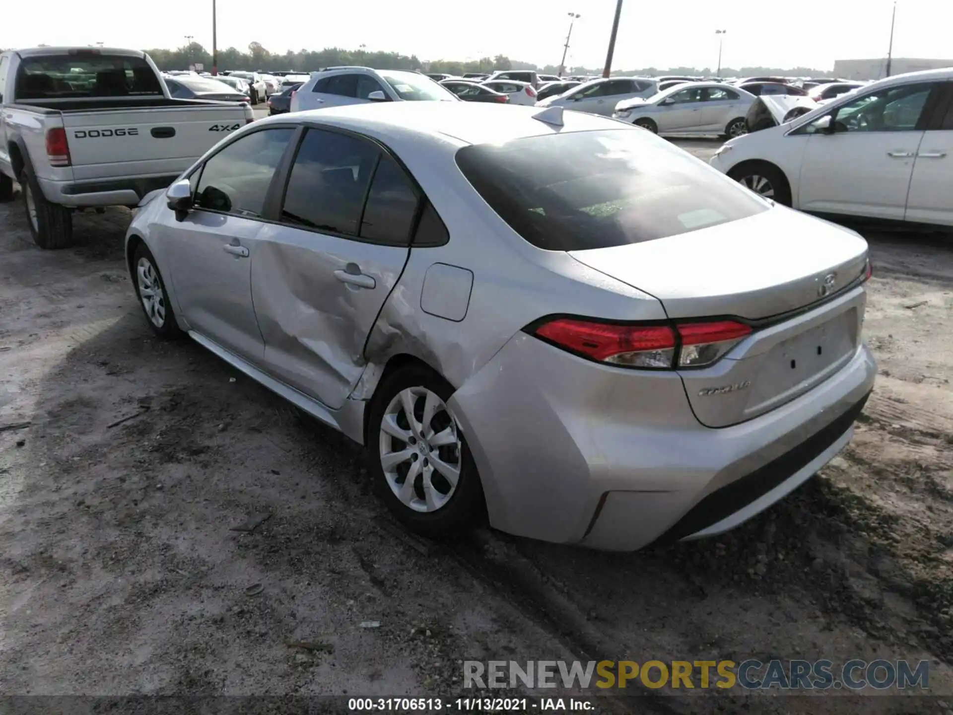 3 Photograph of a damaged car 5YFEPMAE6MP148779 TOYOTA COROLLA 2021