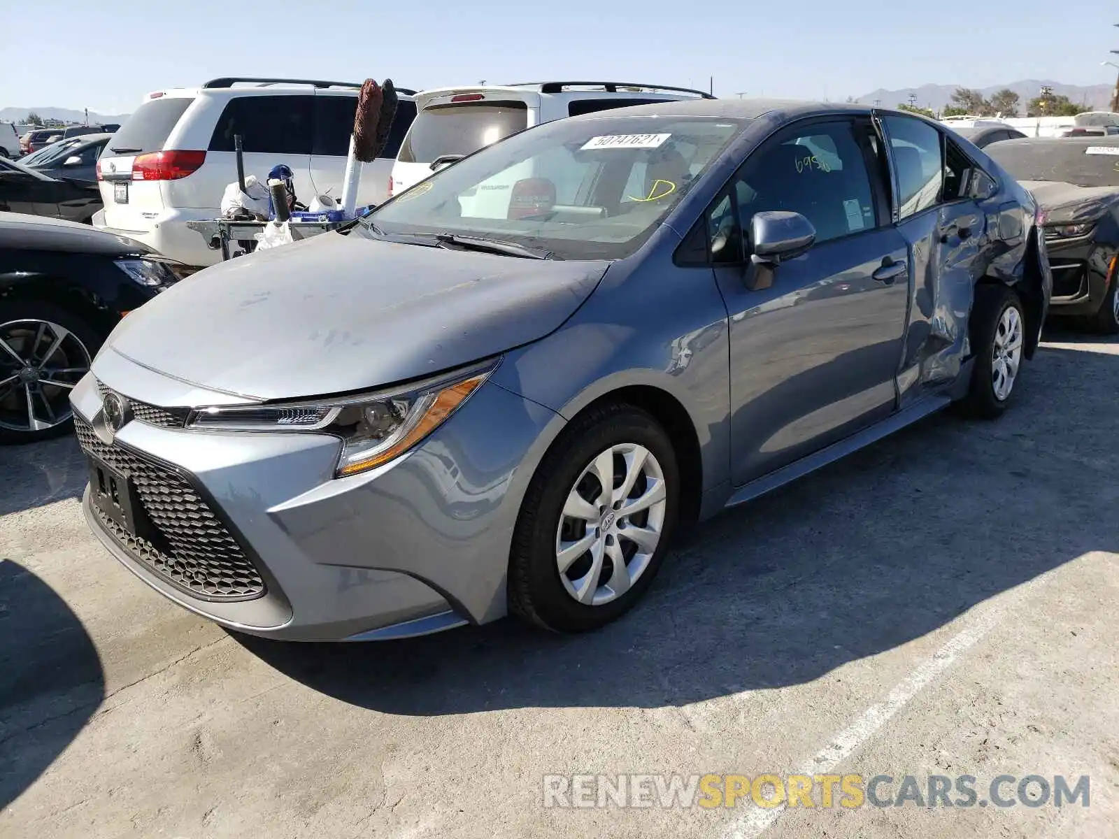 2 Photograph of a damaged car 5YFEPMAE6MP149253 TOYOTA COROLLA 2021