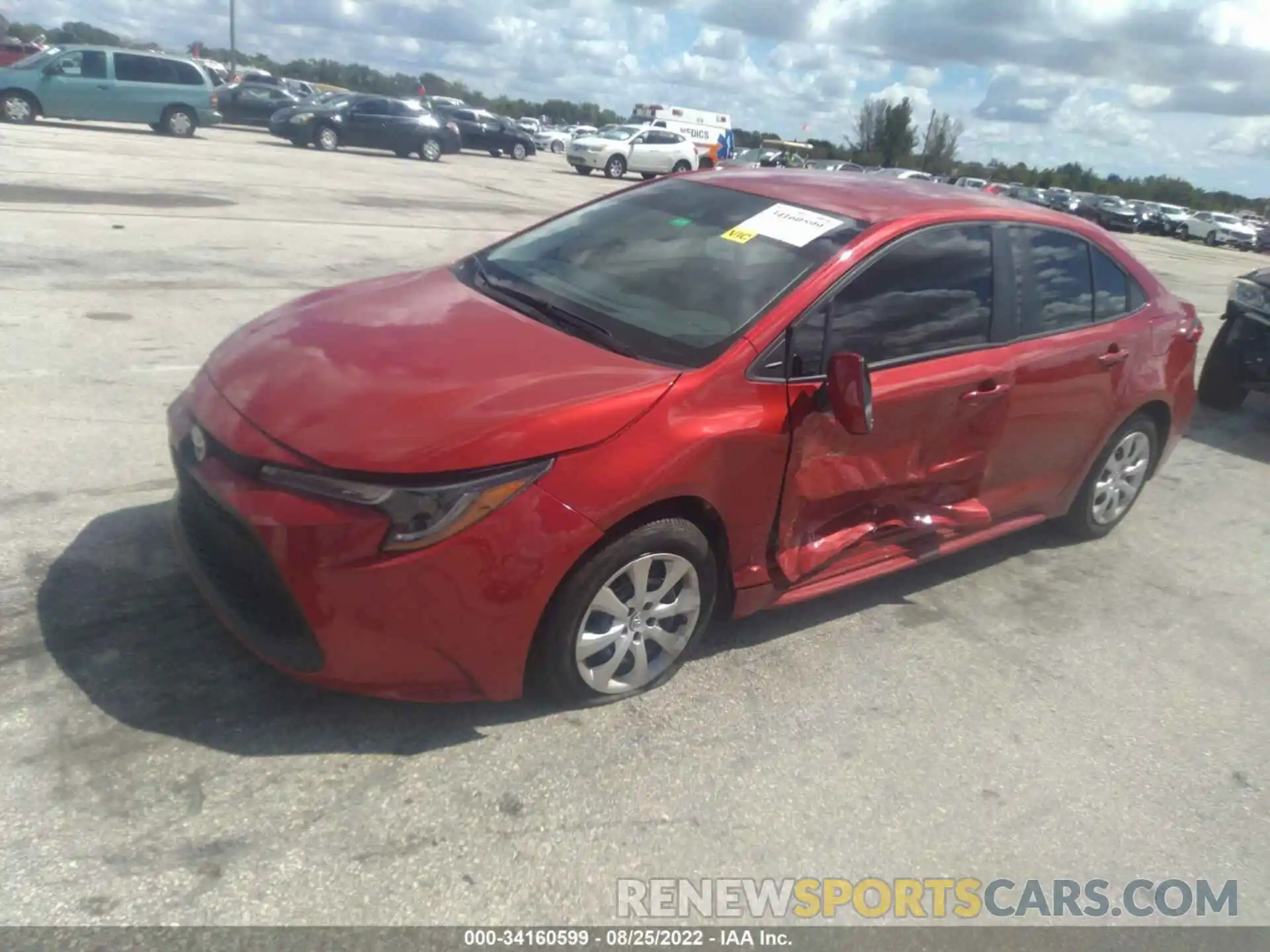 2 Photograph of a damaged car 5YFEPMAE6MP149642 TOYOTA COROLLA 2021