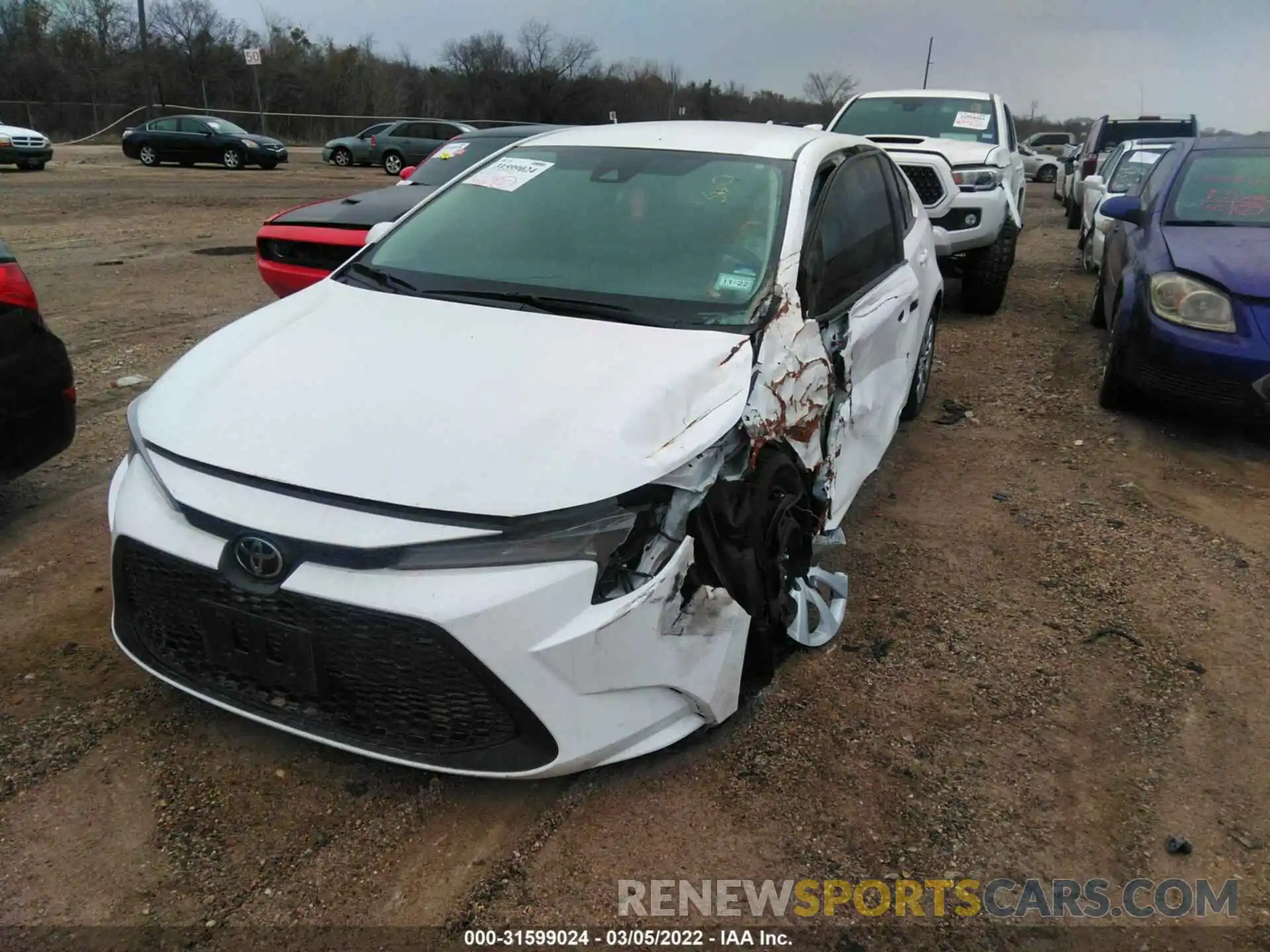 2 Photograph of a damaged car 5YFEPMAE6MP153495 TOYOTA COROLLA 2021