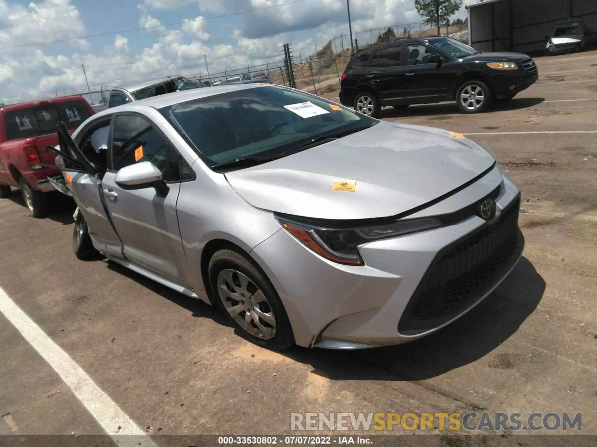 1 Photograph of a damaged car 5YFEPMAE6MP153867 TOYOTA COROLLA 2021