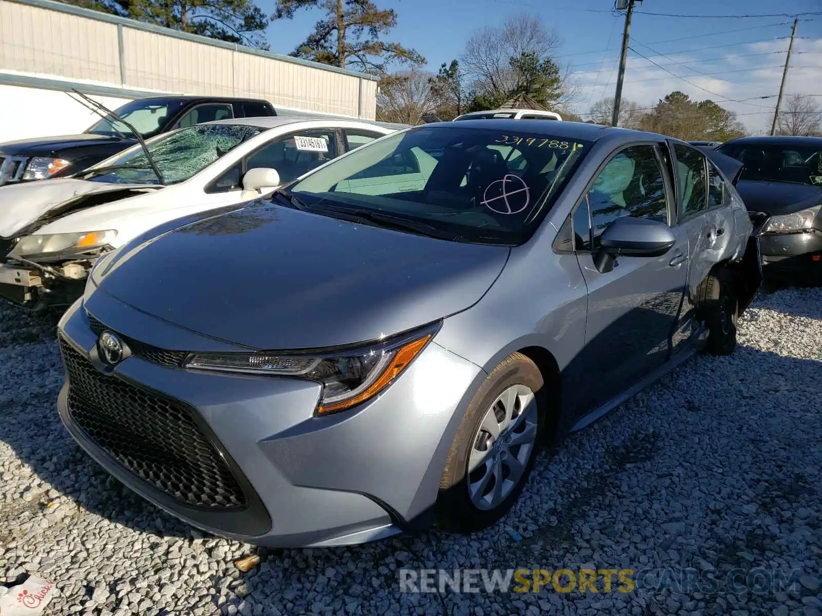 2 Photograph of a damaged car 5YFEPMAE6MP155392 TOYOTA COROLLA 2021