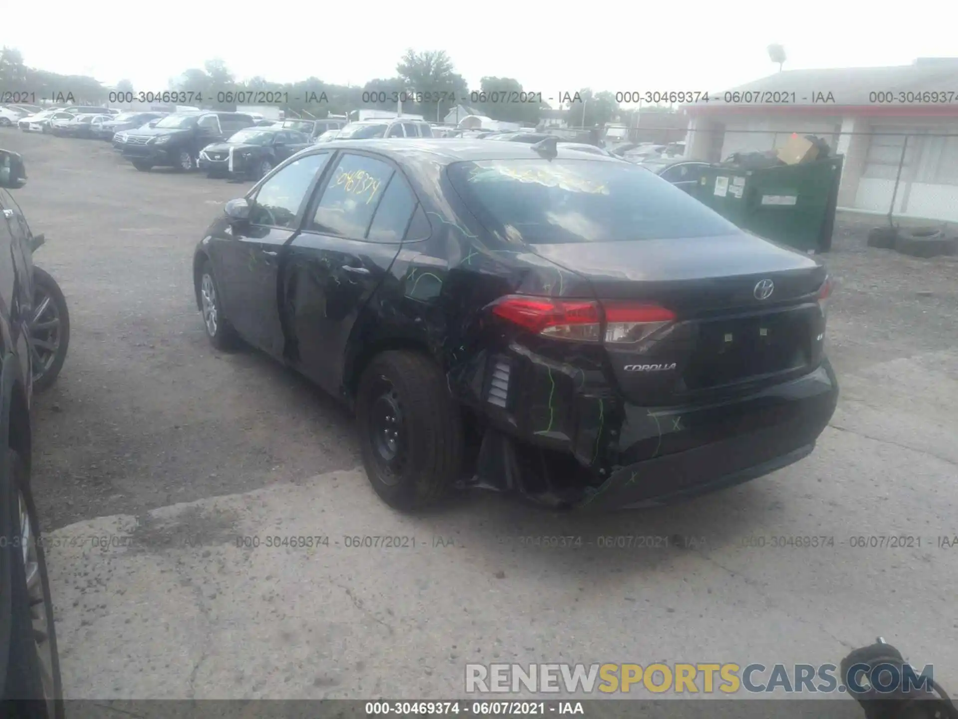 3 Photograph of a damaged car 5YFEPMAE6MP159278 TOYOTA COROLLA 2021