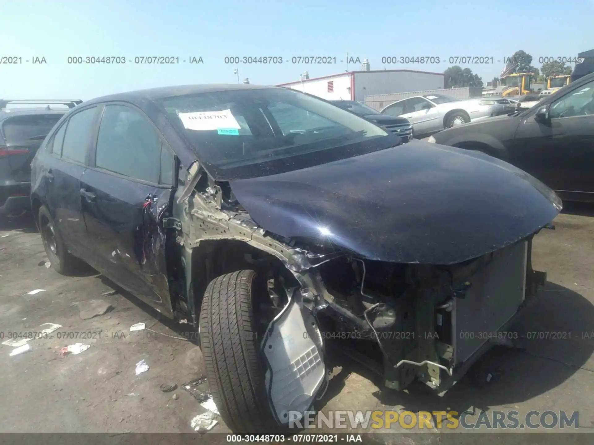 1 Photograph of a damaged car 5YFEPMAE6MP162830 TOYOTA COROLLA 2021