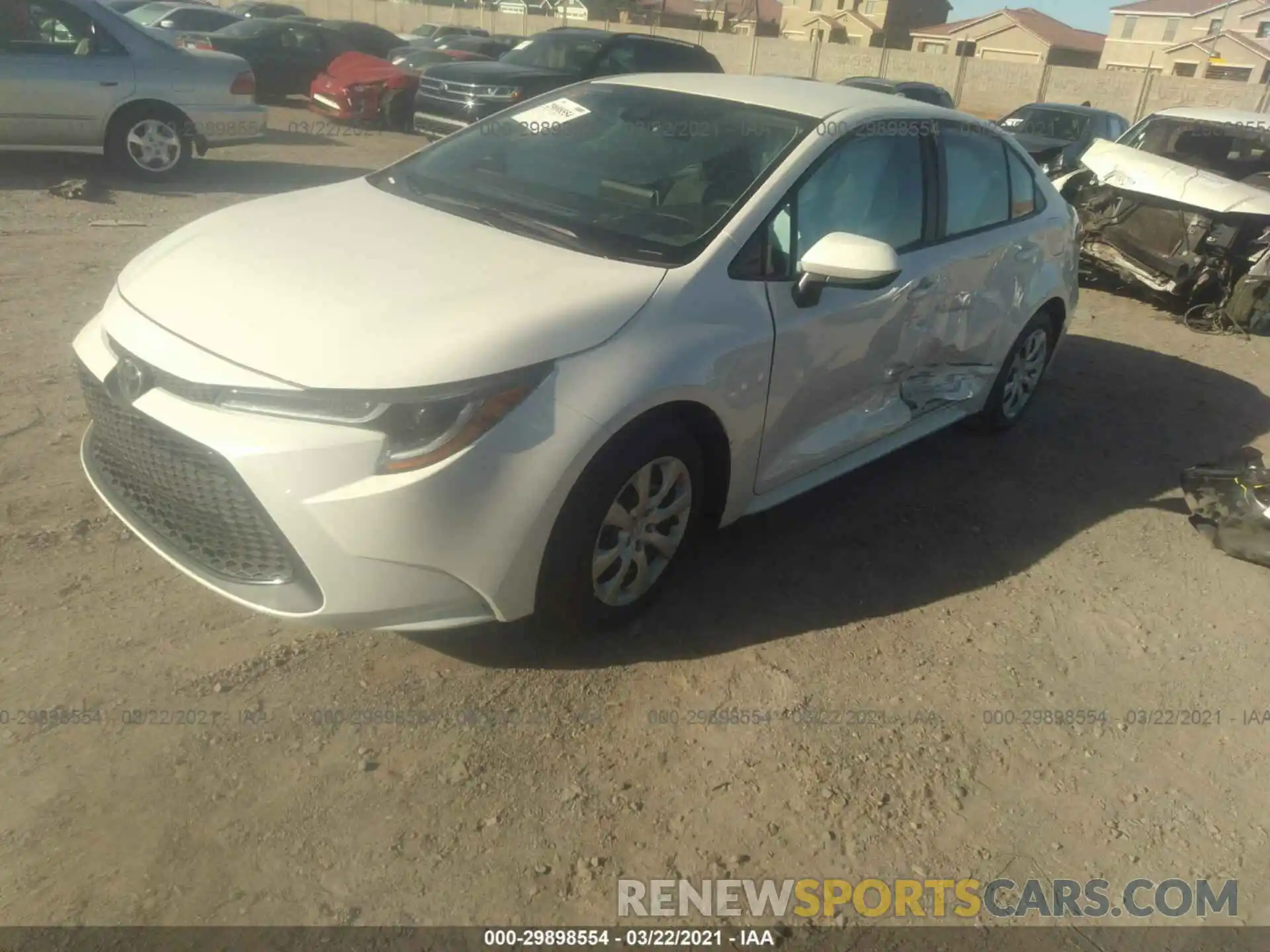 2 Photograph of a damaged car 5YFEPMAE6MP164951 TOYOTA COROLLA 2021