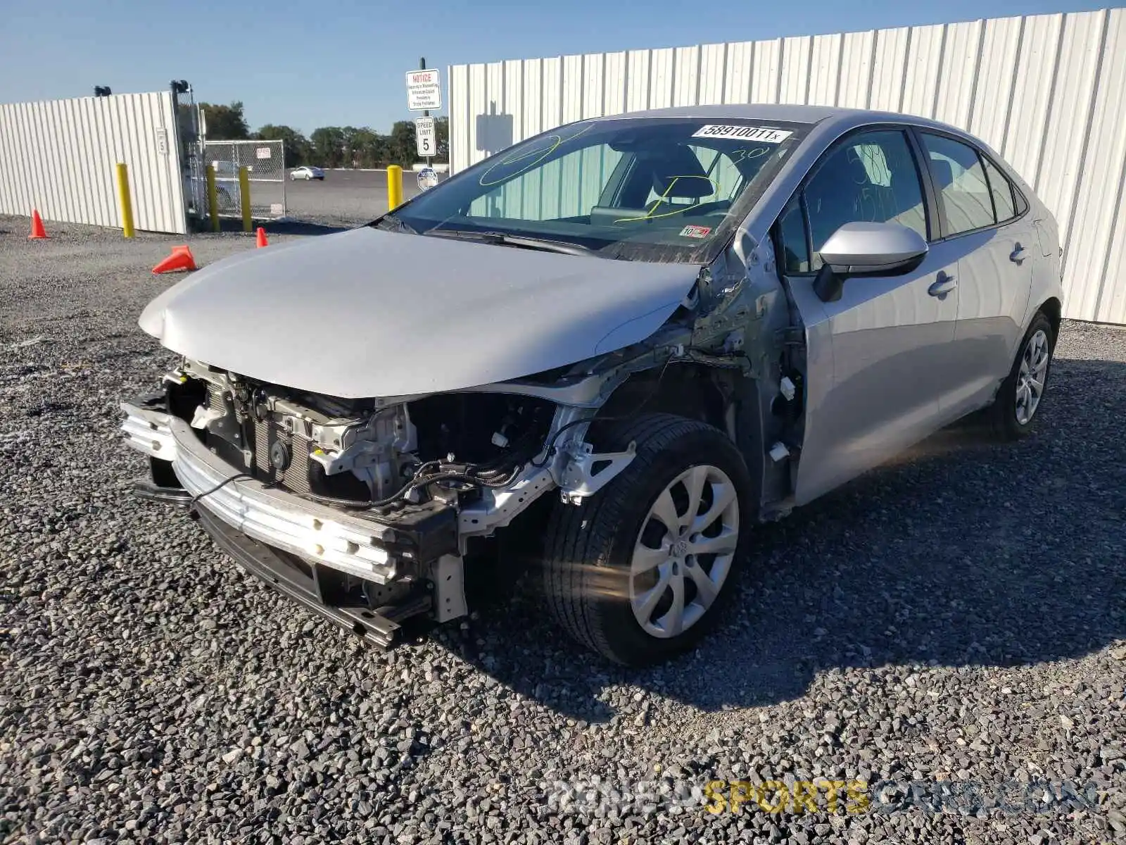 2 Photograph of a damaged car 5YFEPMAE6MP169762 TOYOTA COROLLA 2021