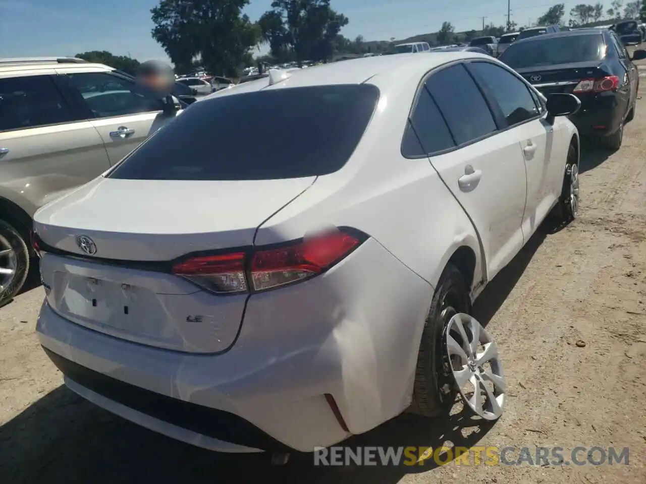 4 Photograph of a damaged car 5YFEPMAE6MP173164 TOYOTA COROLLA 2021