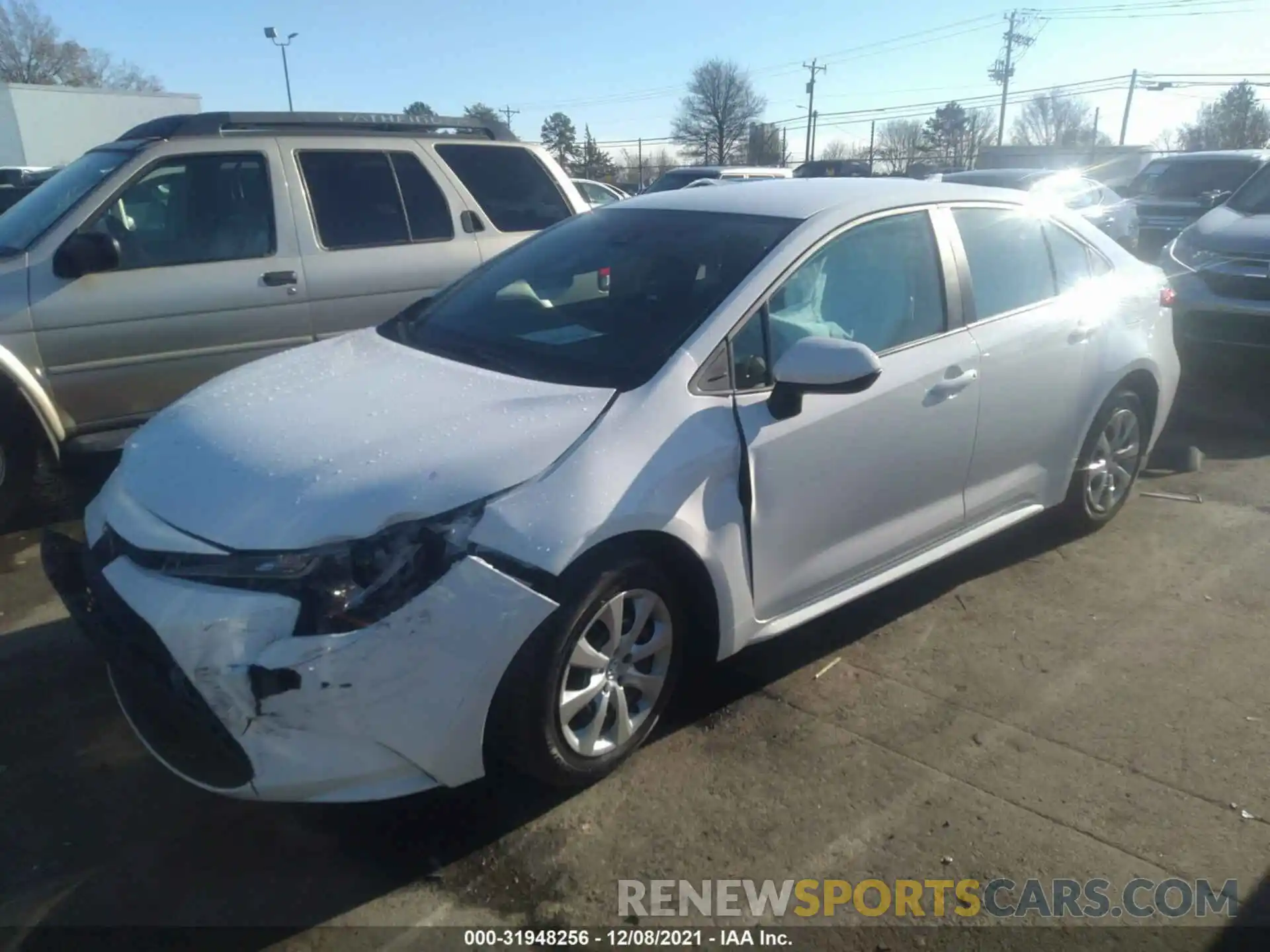 2 Photograph of a damaged car 5YFEPMAE6MP174220 TOYOTA COROLLA 2021