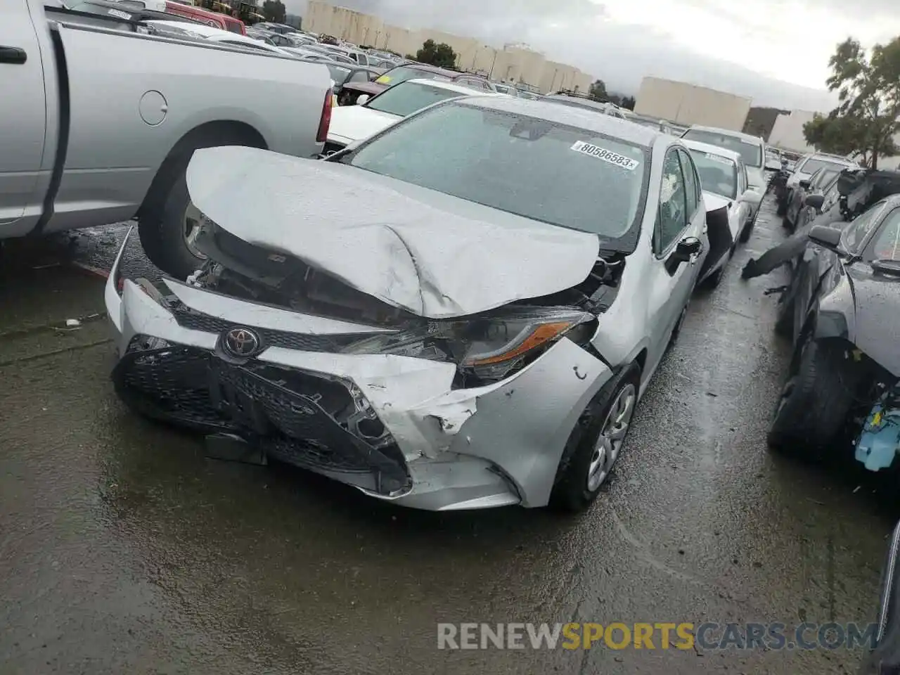 1 Photograph of a damaged car 5YFEPMAE6MP178011 TOYOTA COROLLA 2021