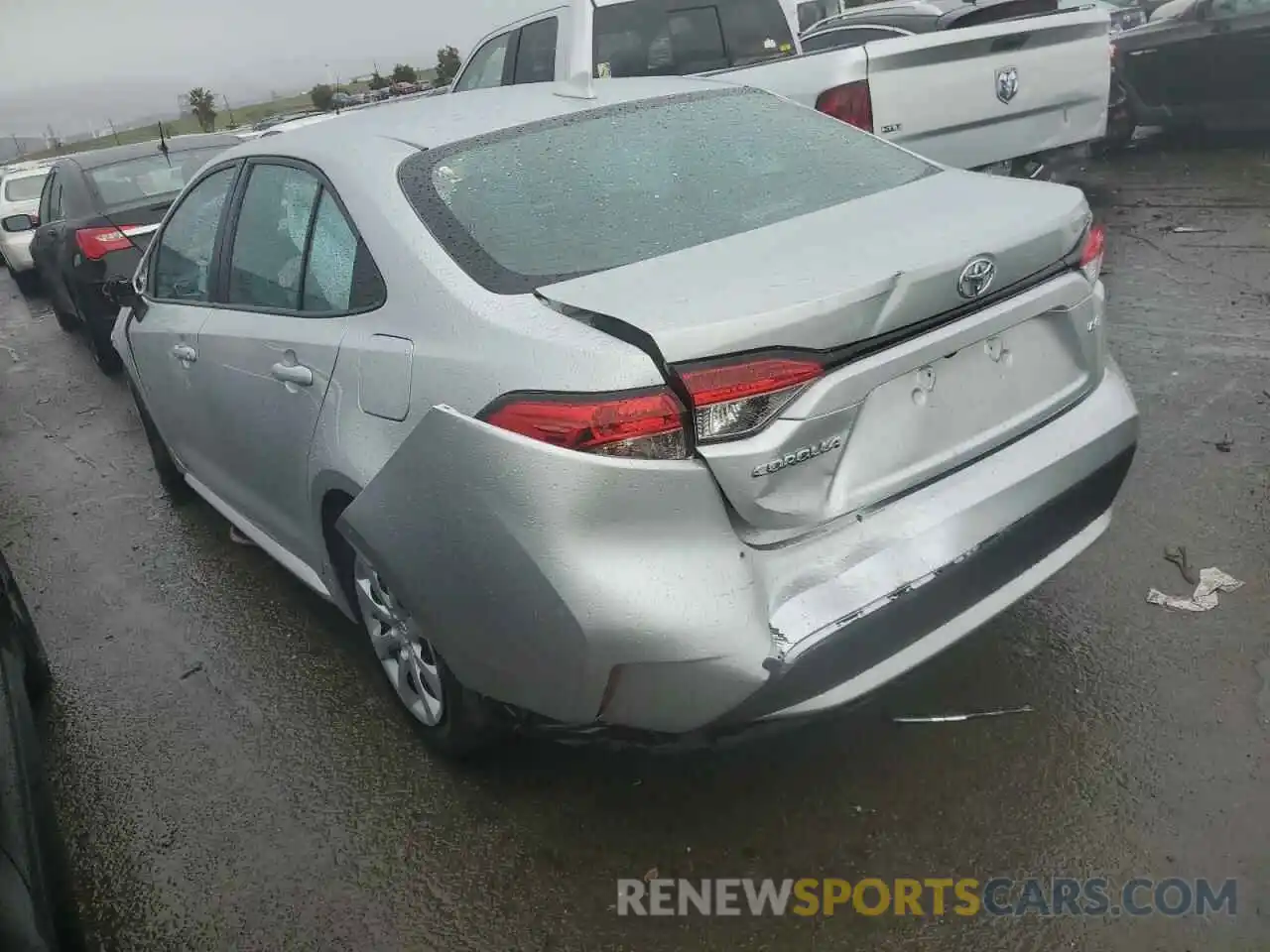 2 Photograph of a damaged car 5YFEPMAE6MP178011 TOYOTA COROLLA 2021