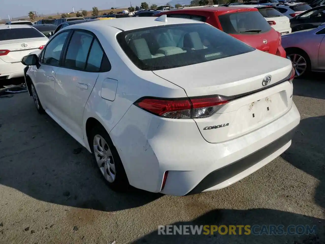 3 Photograph of a damaged car 5YFEPMAE6MP179711 TOYOTA COROLLA 2021