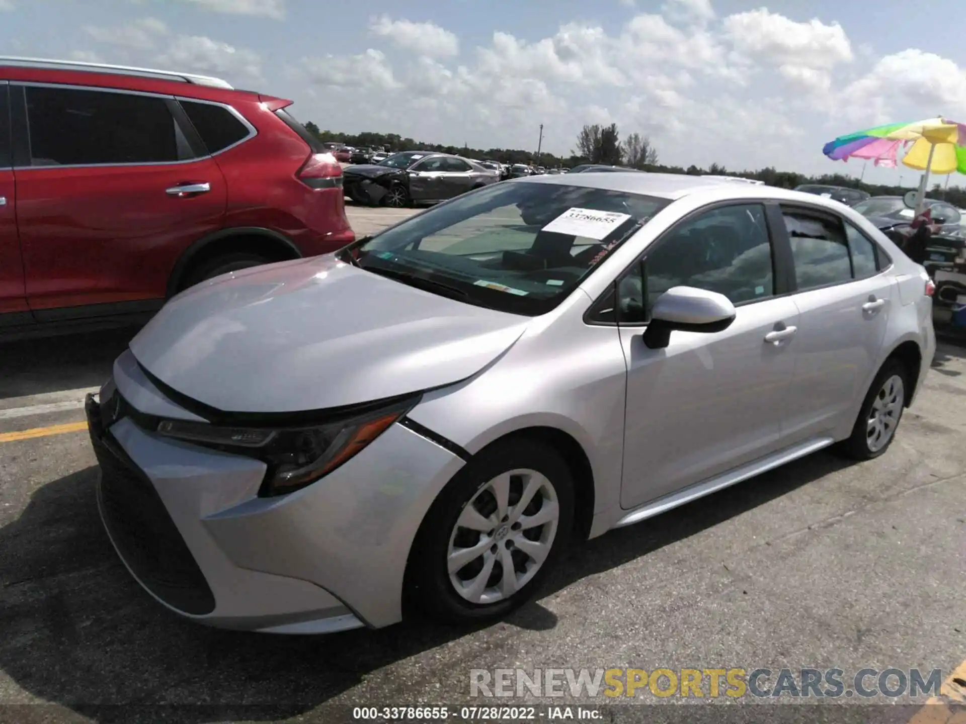 2 Photograph of a damaged car 5YFEPMAE6MP181894 TOYOTA COROLLA 2021