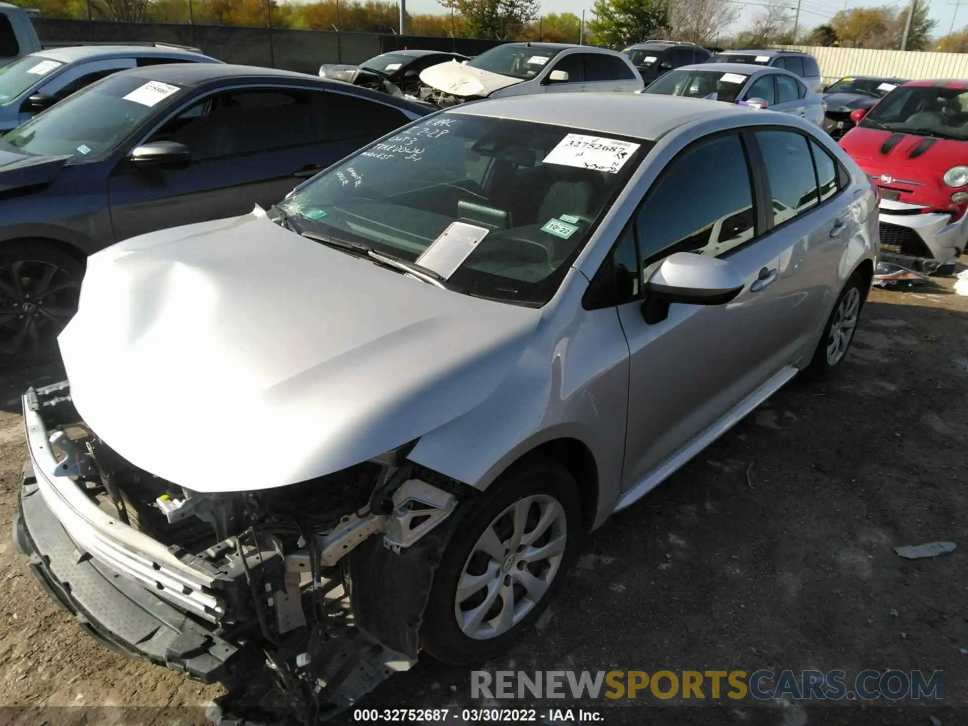 2 Photograph of a damaged car 5YFEPMAE6MP182074 TOYOTA COROLLA 2021