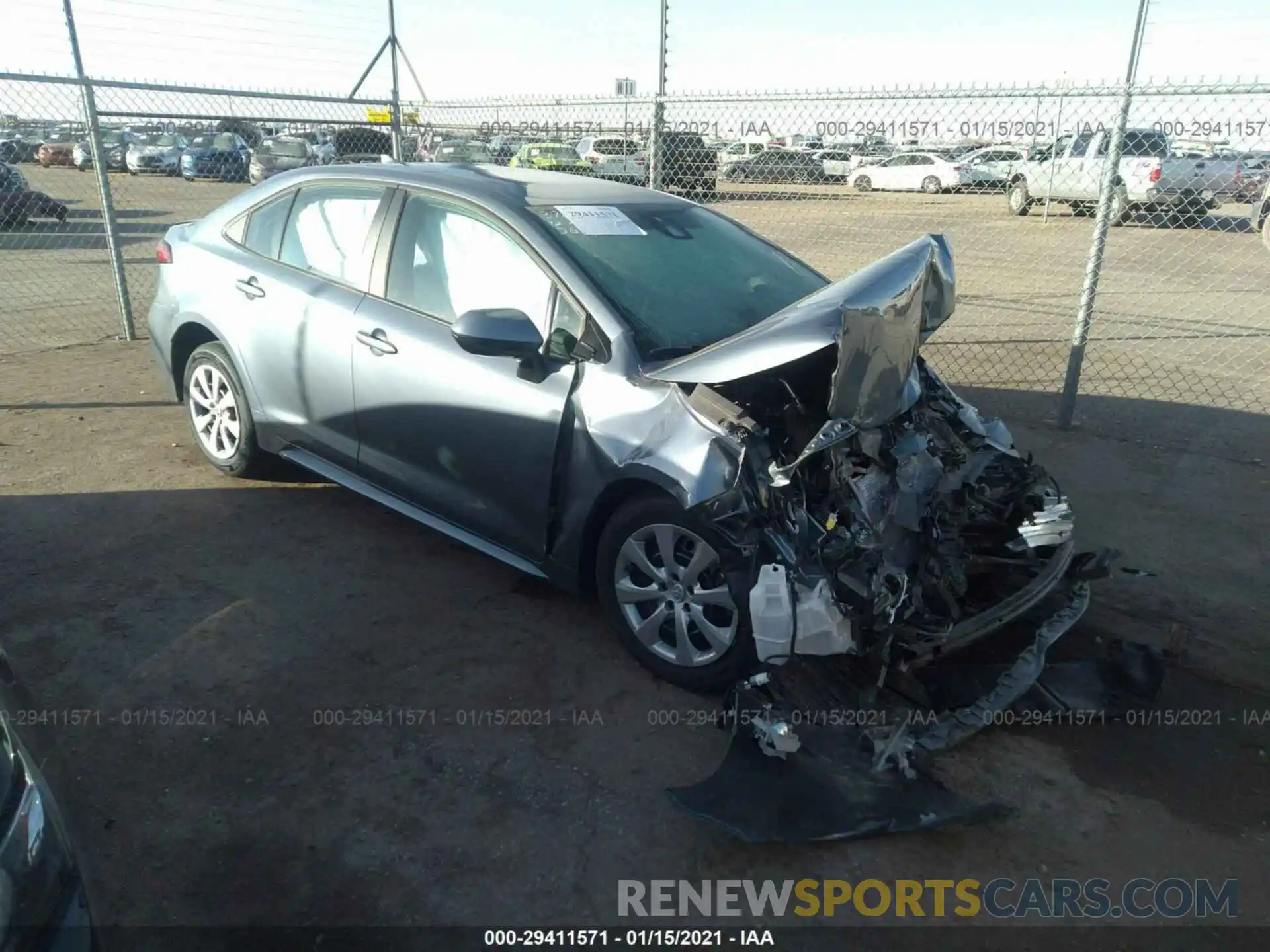 1 Photograph of a damaged car 5YFEPMAE6MP182236 TOYOTA COROLLA 2021