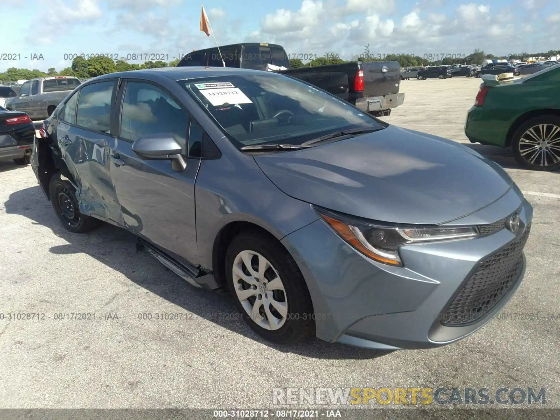 1 Photograph of a damaged car 5YFEPMAE6MP182303 TOYOTA COROLLA 2021