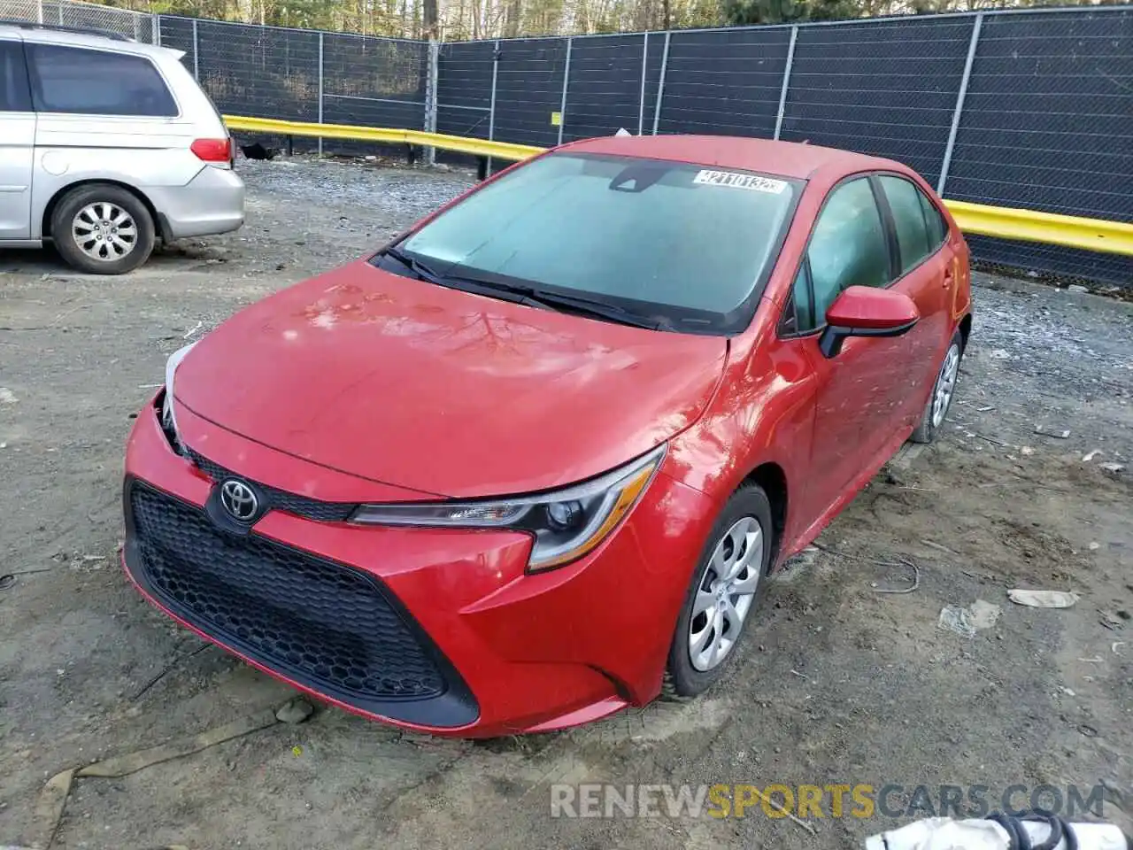 2 Photograph of a damaged car 5YFEPMAE6MP183693 TOYOTA COROLLA 2021