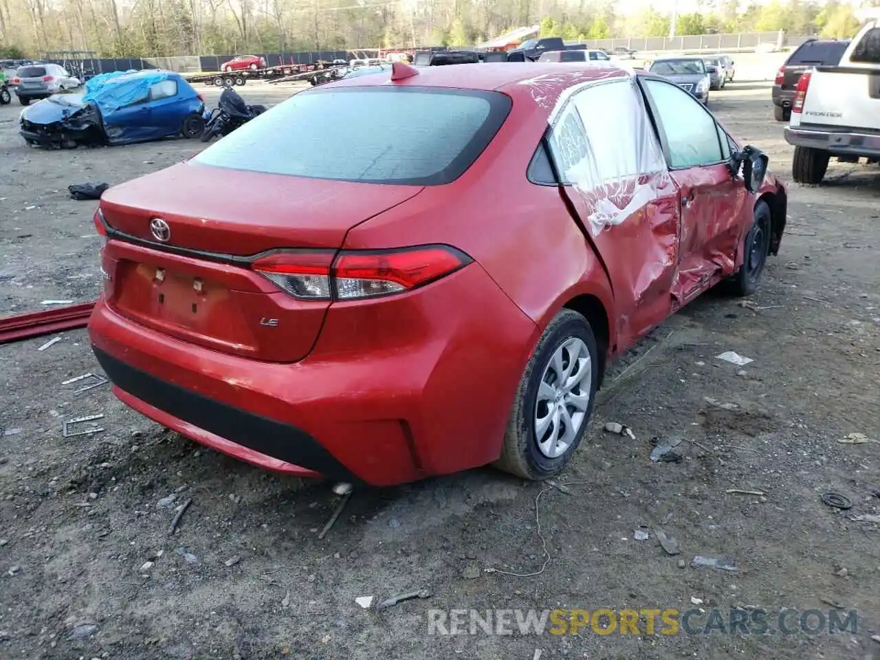 4 Photograph of a damaged car 5YFEPMAE6MP183693 TOYOTA COROLLA 2021