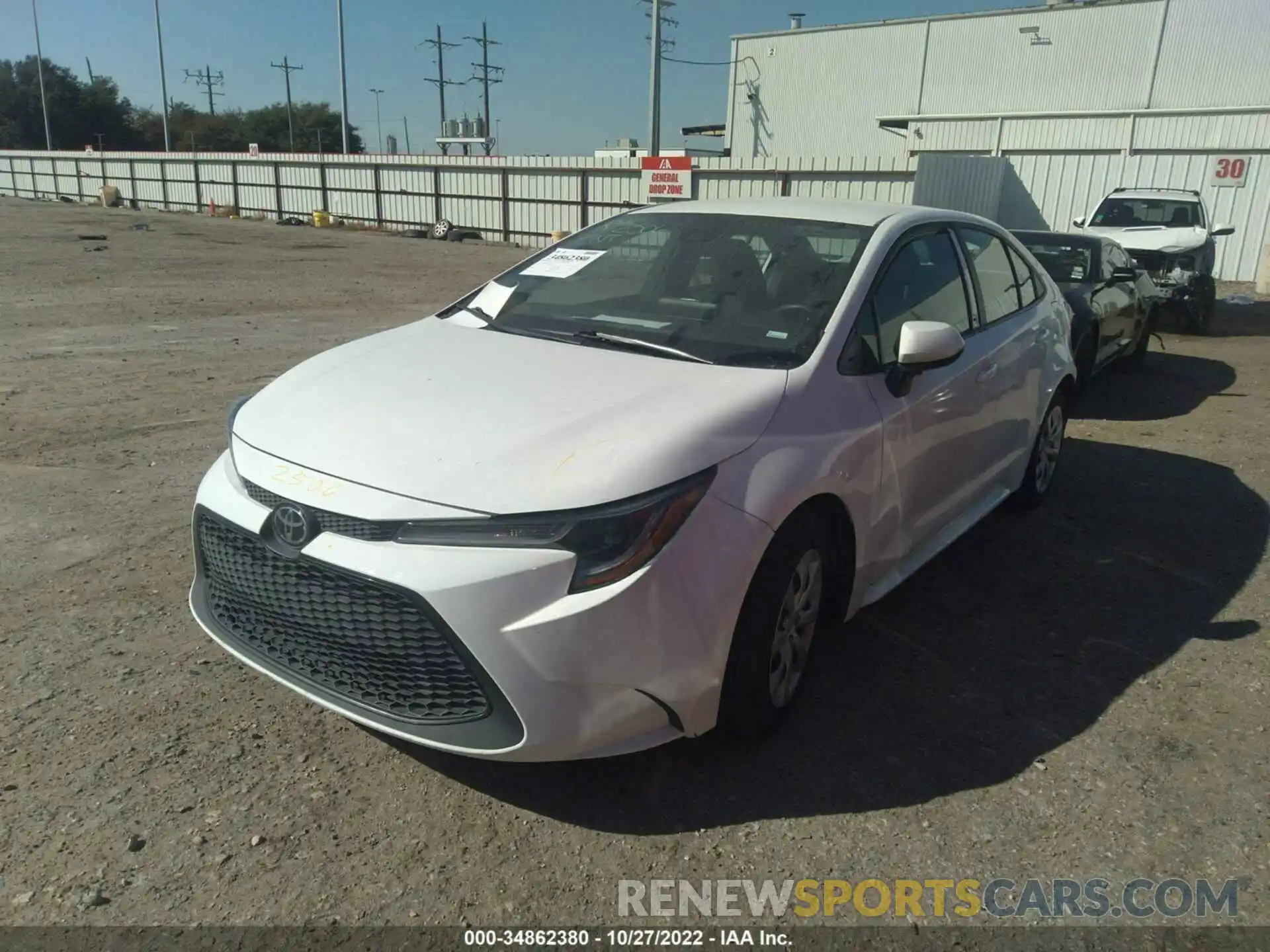 2 Photograph of a damaged car 5YFEPMAE6MP183841 TOYOTA COROLLA 2021