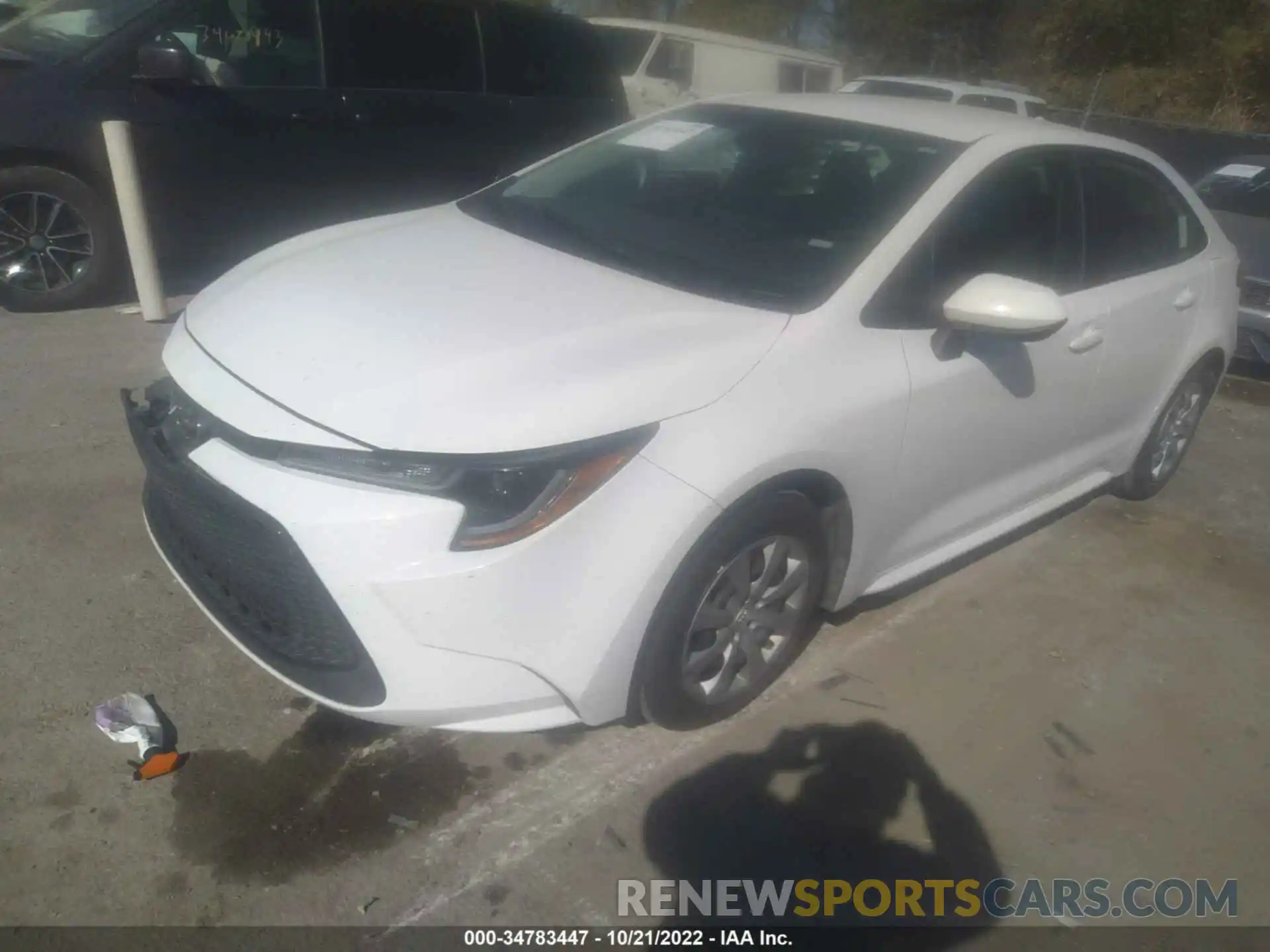 2 Photograph of a damaged car 5YFEPMAE6MP184102 TOYOTA COROLLA 2021