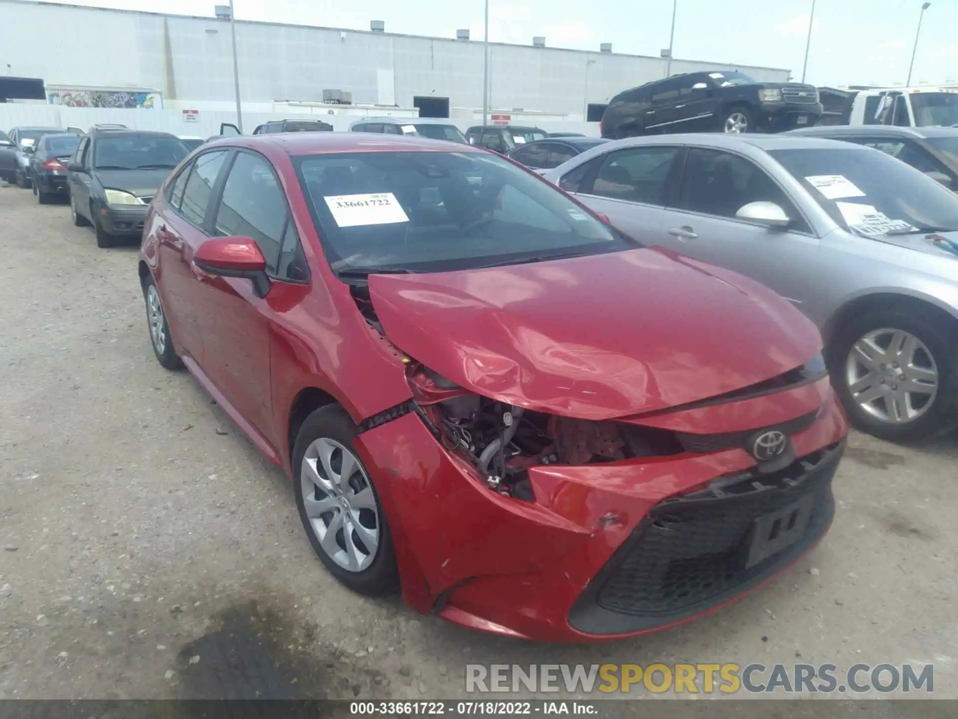 1 Photograph of a damaged car 5YFEPMAE6MP184164 TOYOTA COROLLA 2021