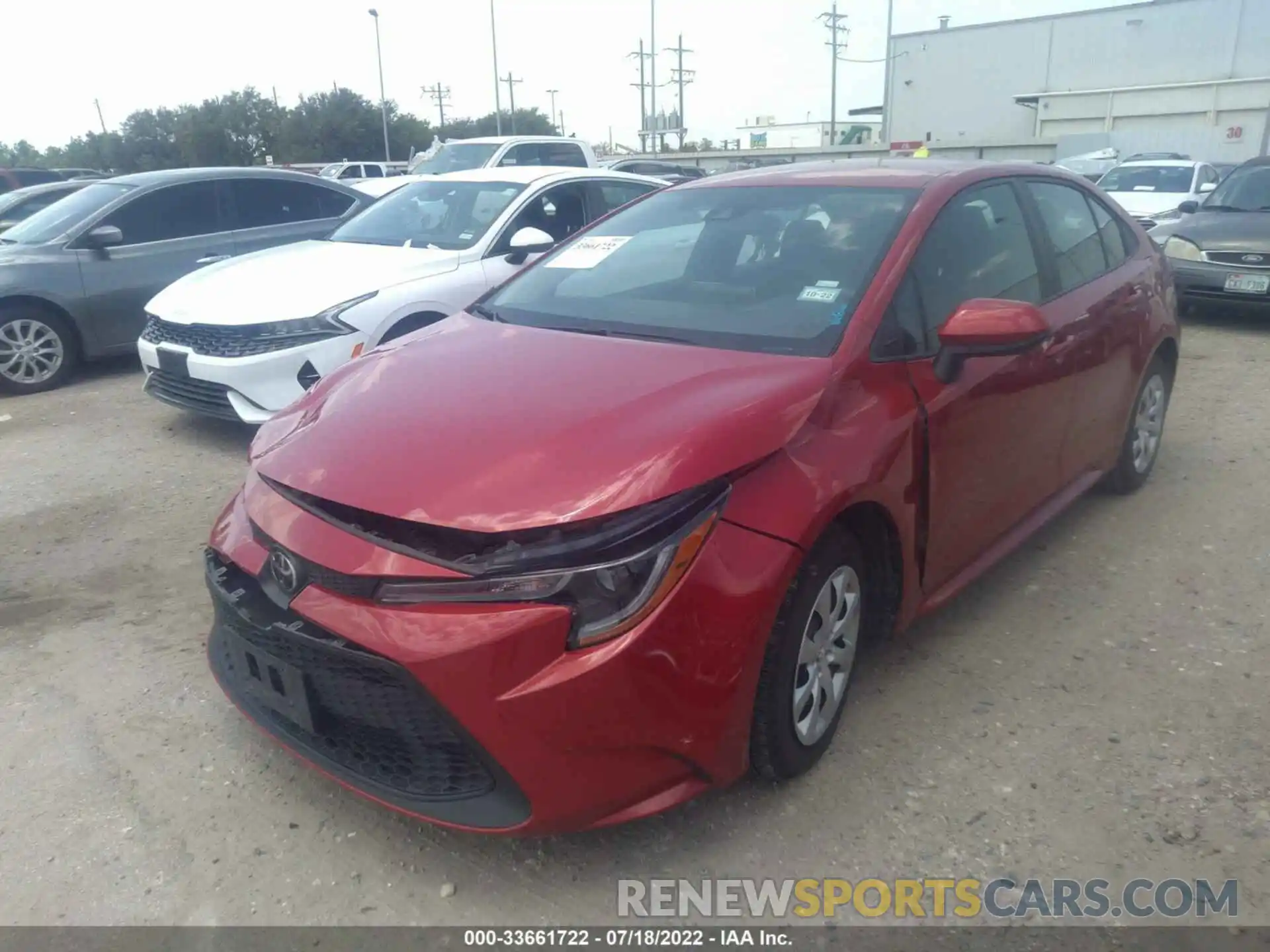 2 Photograph of a damaged car 5YFEPMAE6MP184164 TOYOTA COROLLA 2021