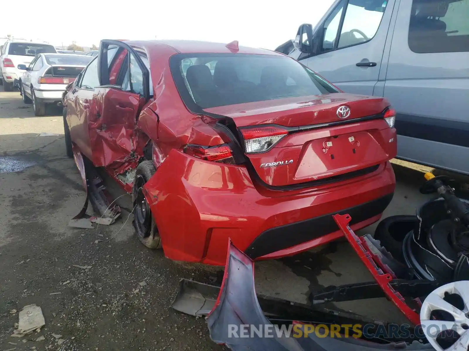 3 Photograph of a damaged car 5YFEPMAE6MP184407 TOYOTA COROLLA 2021