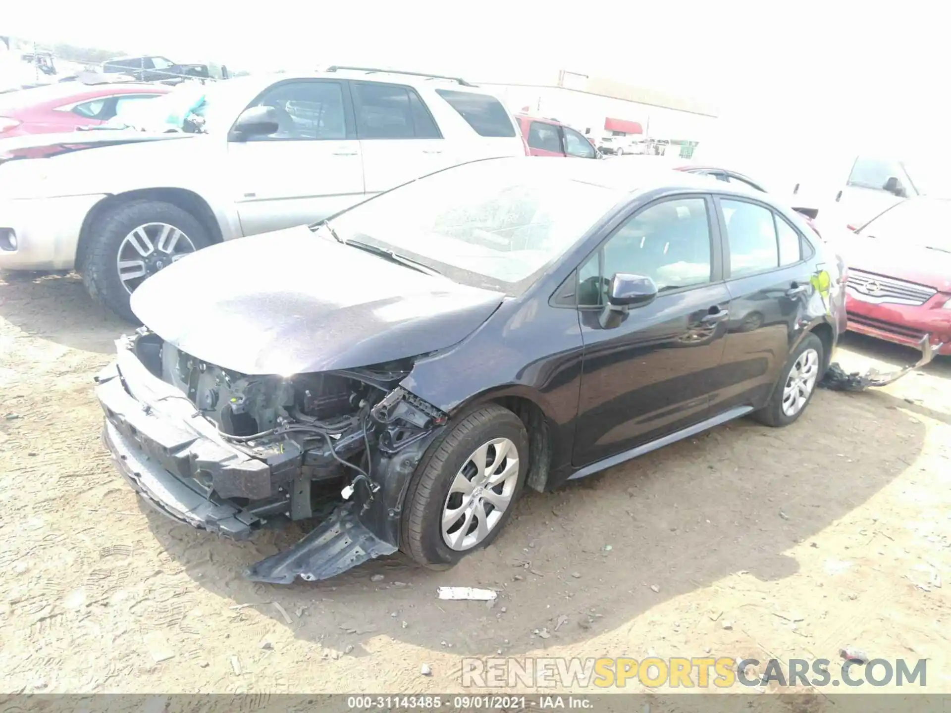 2 Photograph of a damaged car 5YFEPMAE6MP184410 TOYOTA COROLLA 2021