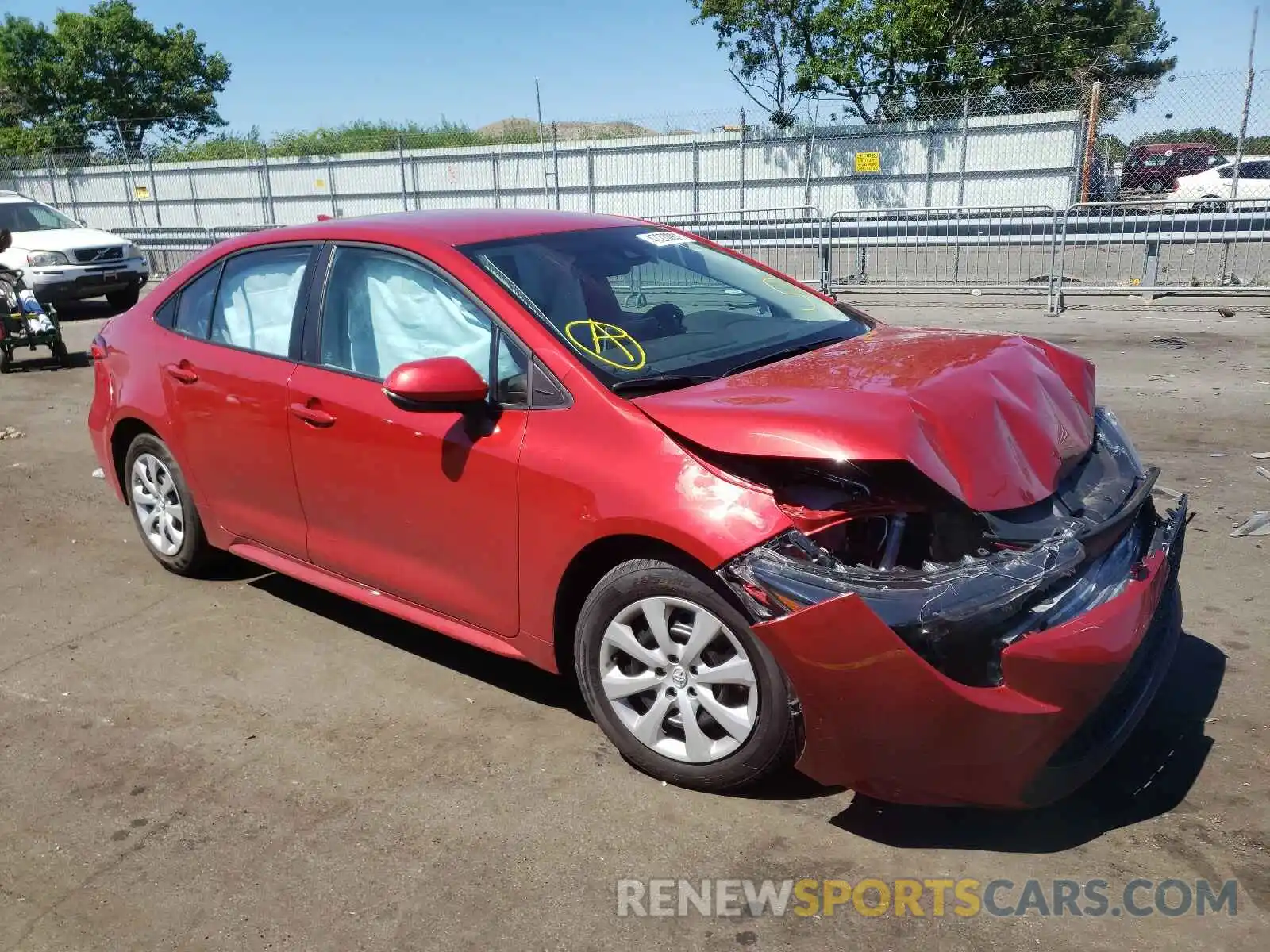 1 Photograph of a damaged car 5YFEPMAE6MP187663 TOYOTA COROLLA 2021