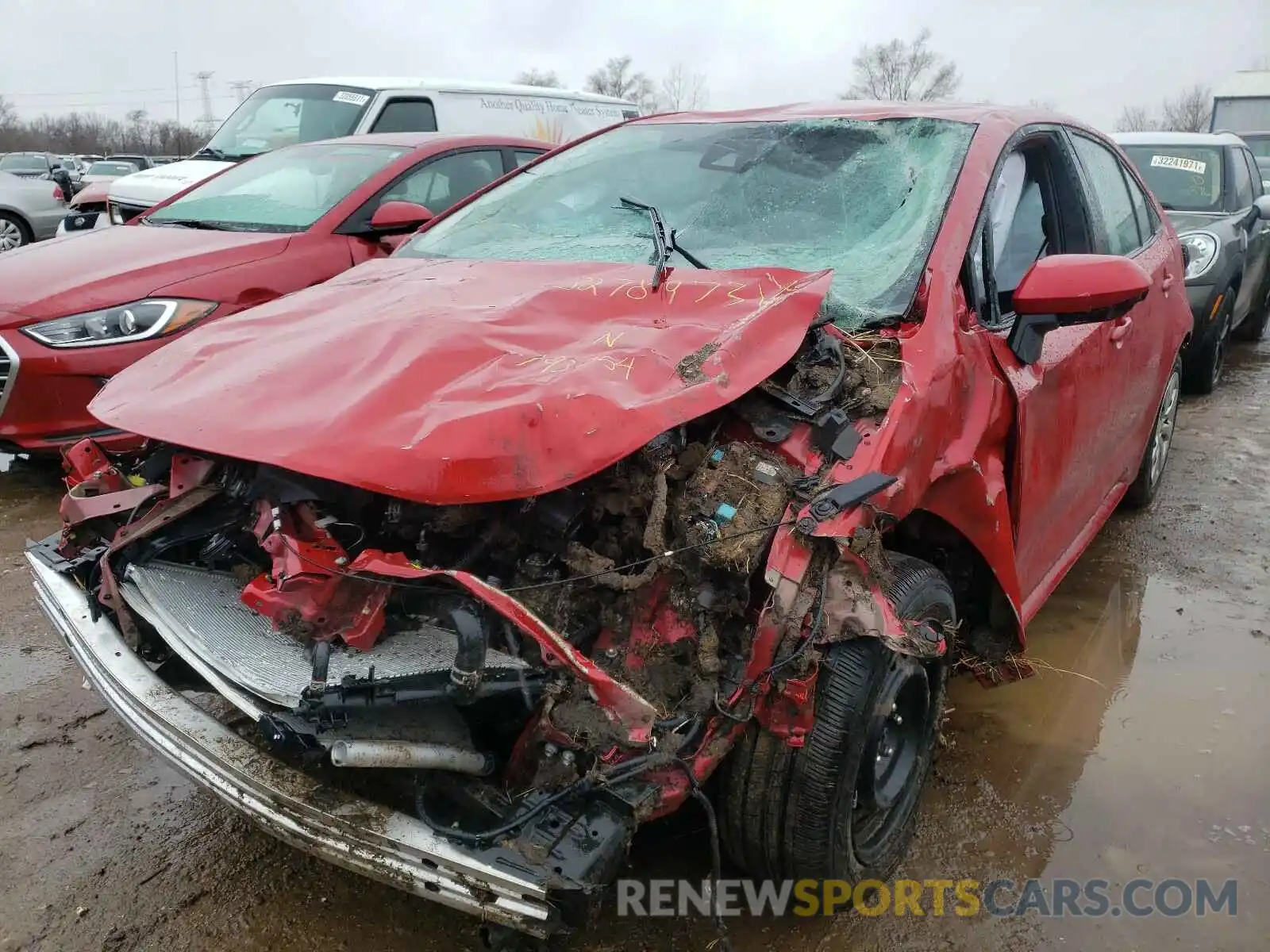 2 Photograph of a damaged car 5YFEPMAE6MP193754 TOYOTA COROLLA 2021