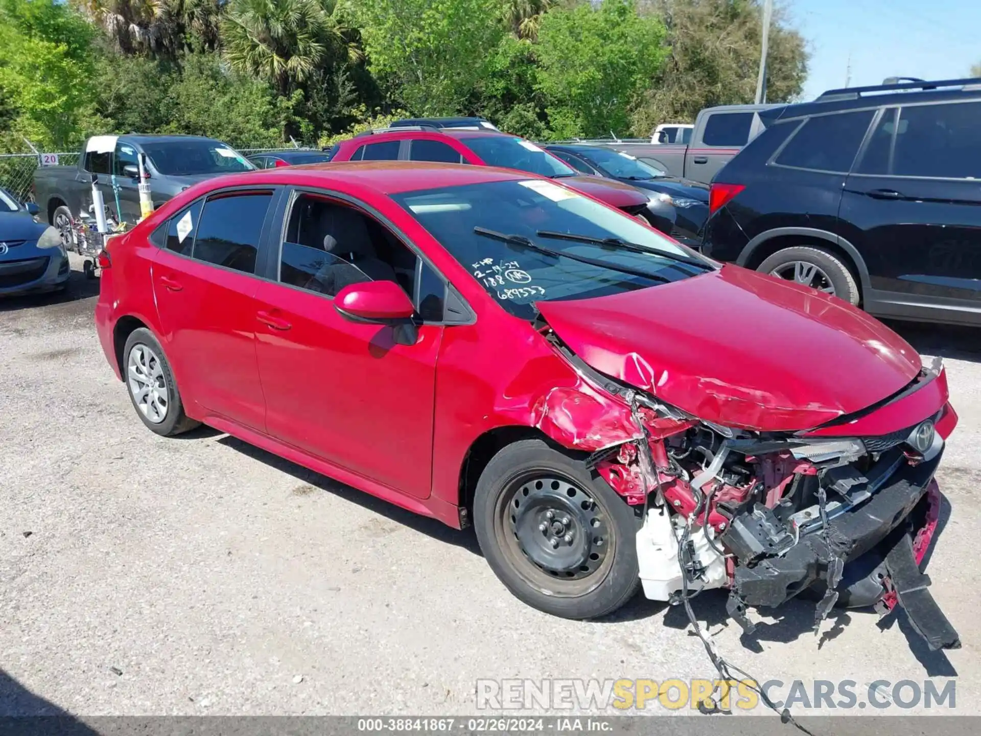 1 Photograph of a damaged car 5YFEPMAE6MP194029 TOYOTA COROLLA 2021