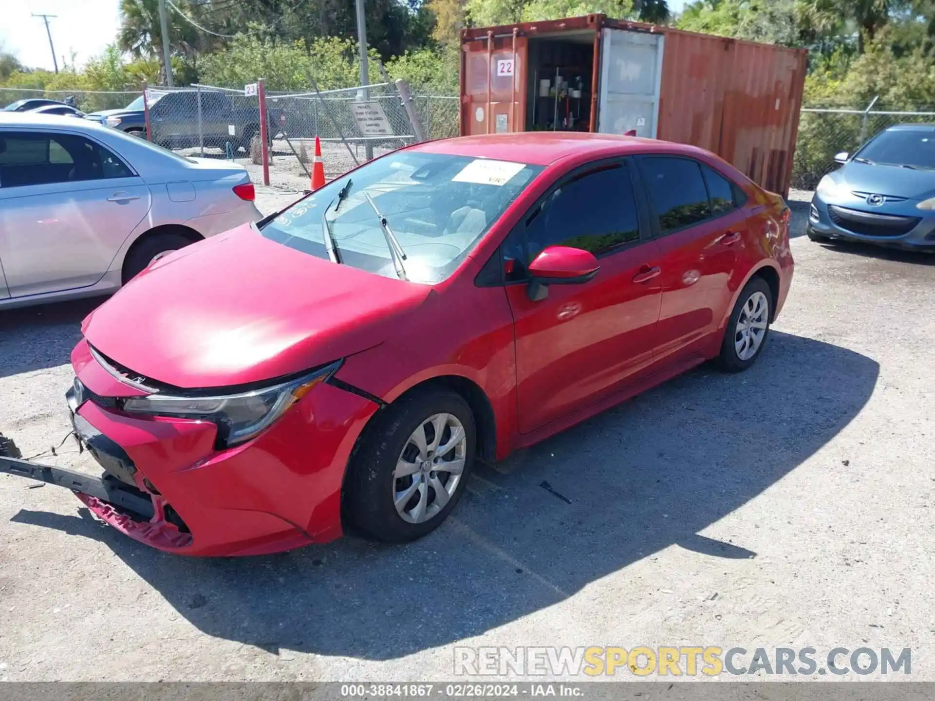 2 Photograph of a damaged car 5YFEPMAE6MP194029 TOYOTA COROLLA 2021