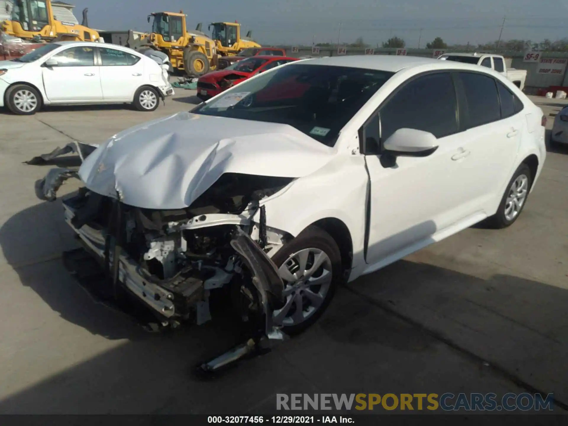 2 Photograph of a damaged car 5YFEPMAE6MP194158 TOYOTA COROLLA 2021