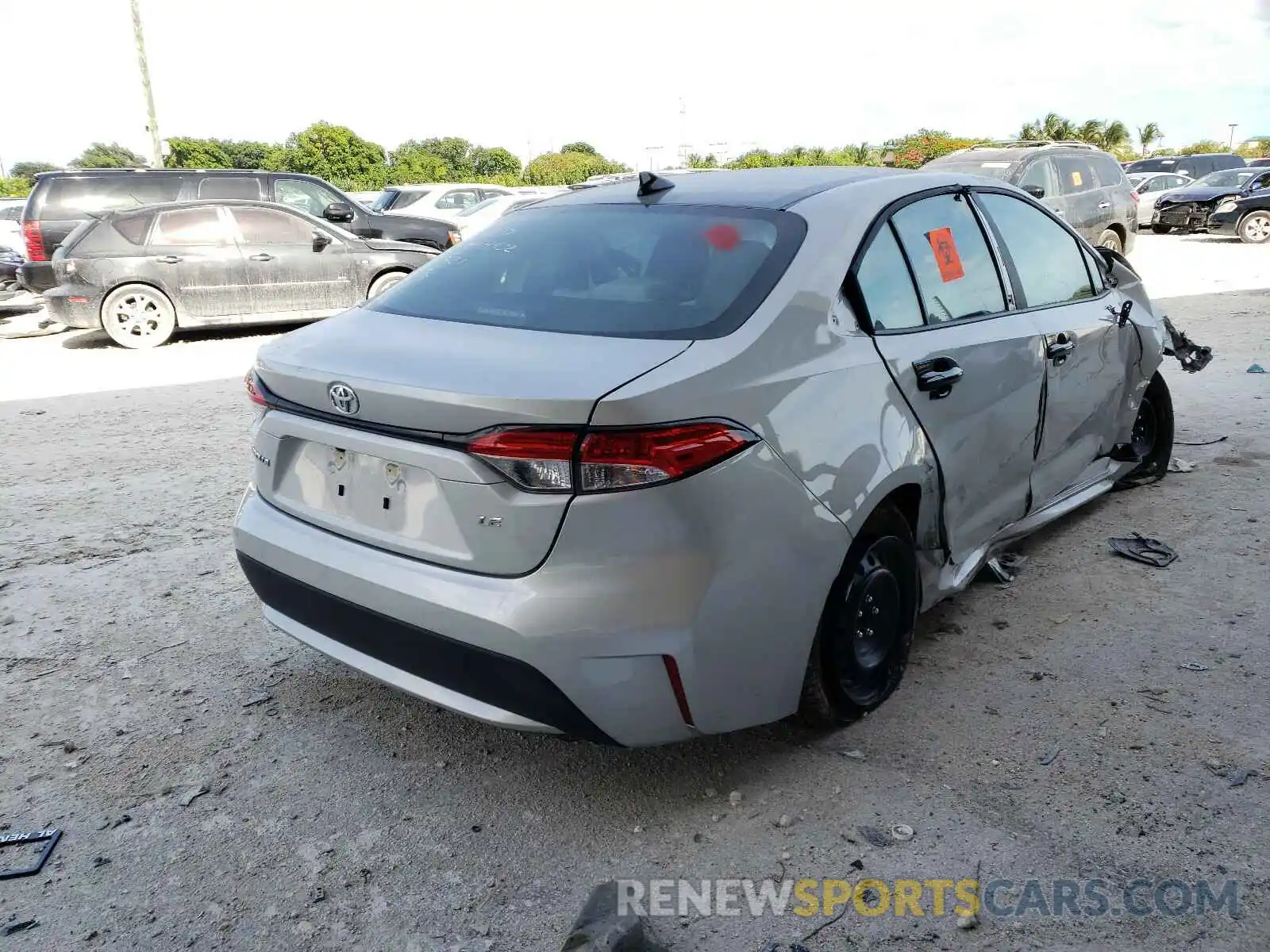 4 Photograph of a damaged car 5YFEPMAE6MP194922 TOYOTA COROLLA 2021