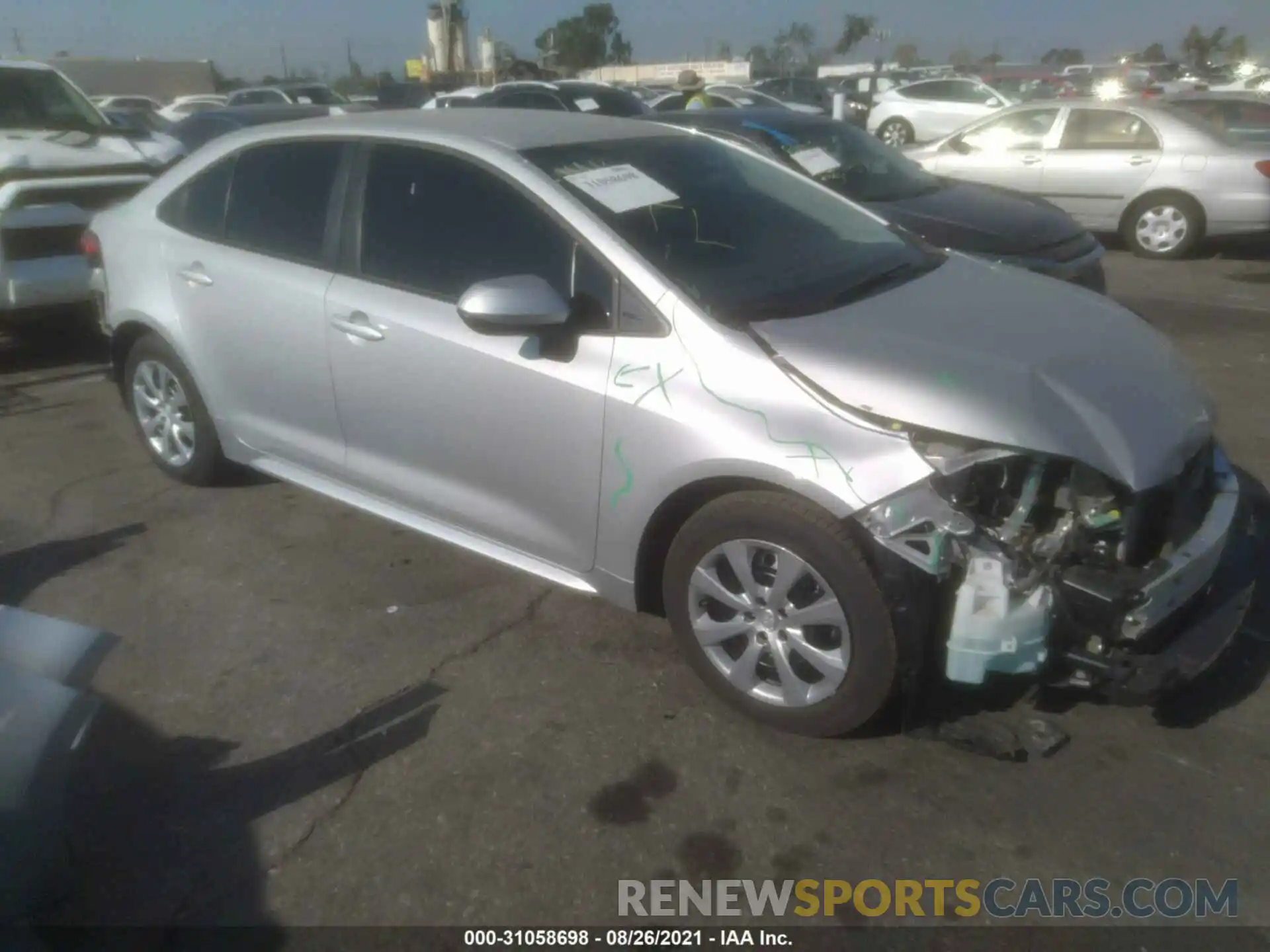 1 Photograph of a damaged car 5YFEPMAE6MP195729 TOYOTA COROLLA 2021