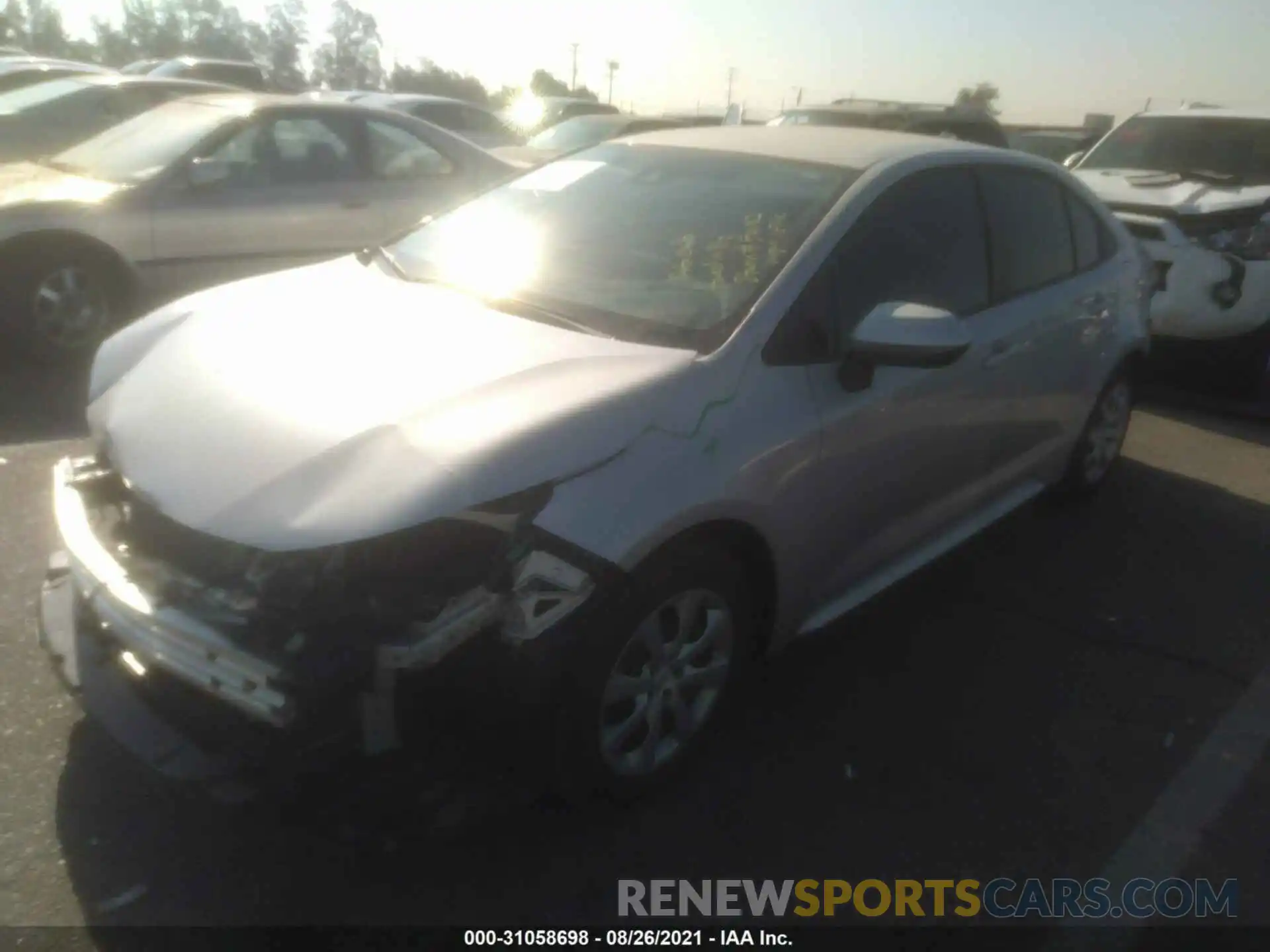 2 Photograph of a damaged car 5YFEPMAE6MP195729 TOYOTA COROLLA 2021