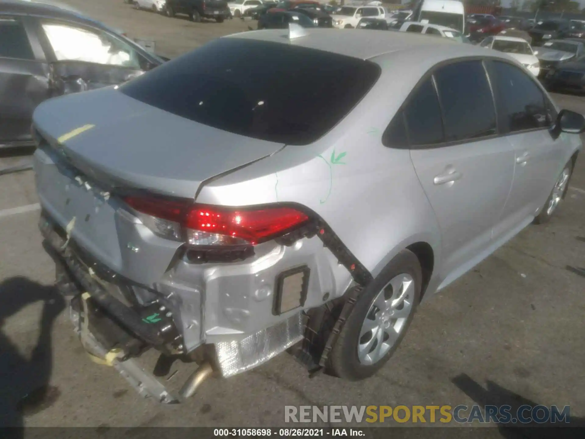 4 Photograph of a damaged car 5YFEPMAE6MP195729 TOYOTA COROLLA 2021