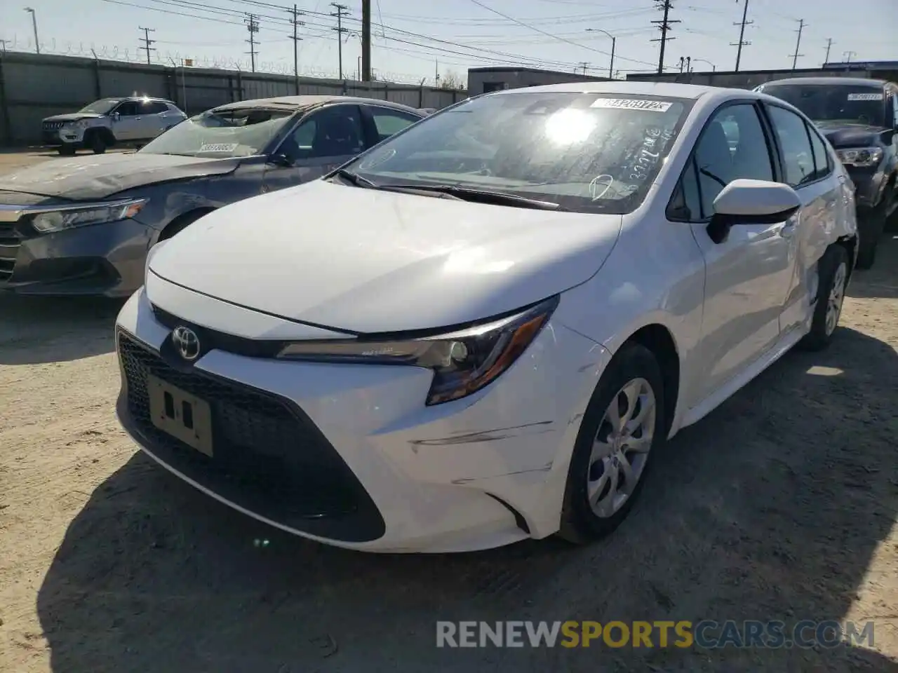 2 Photograph of a damaged car 5YFEPMAE6MP195813 TOYOTA COROLLA 2021